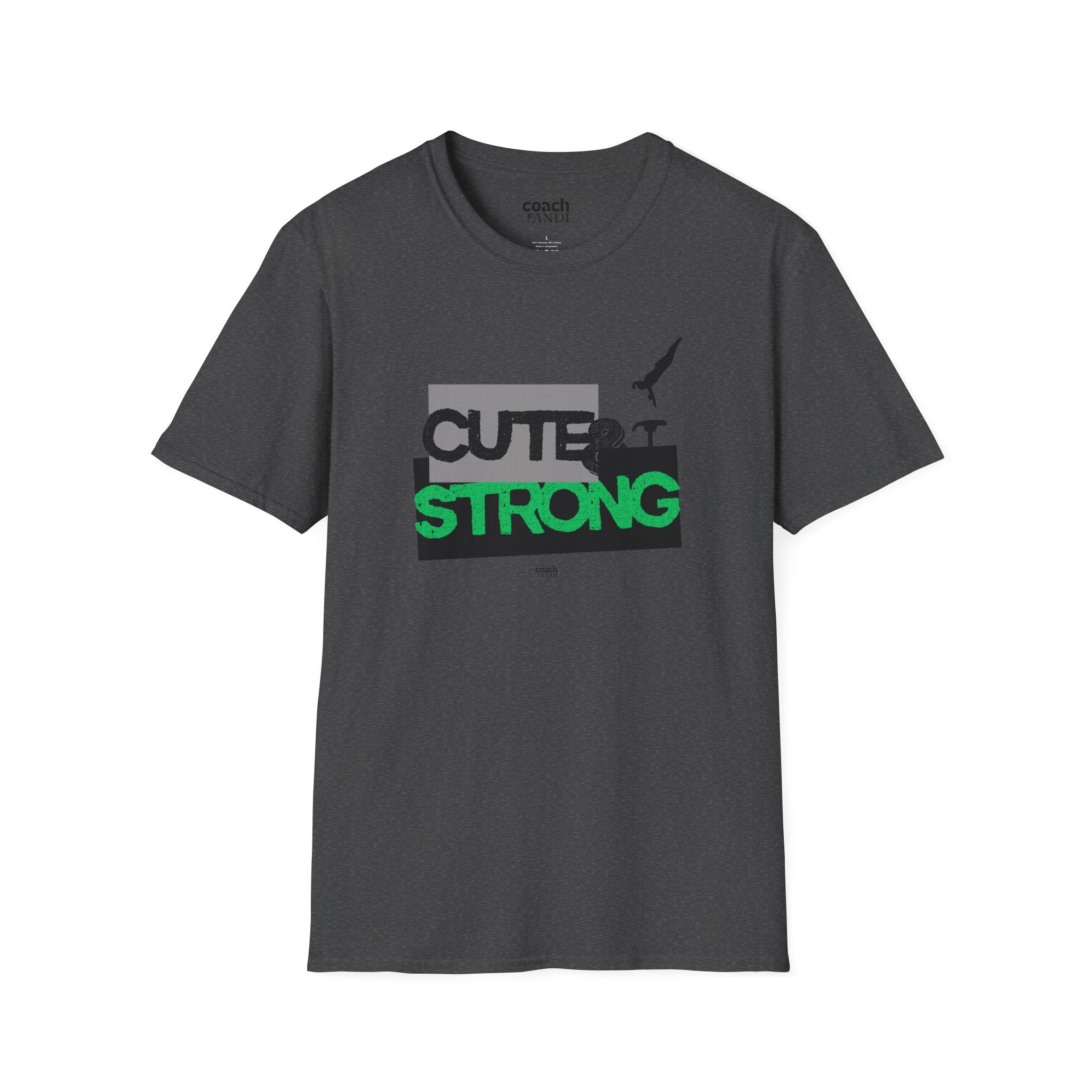 Cute & Strong Tshirt - Green/Black (Adult)