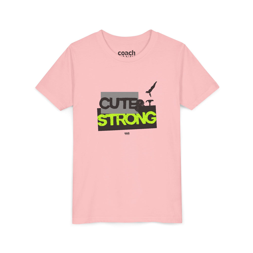 Cute & Strong Youth Short Sleeve Tee - Lime/Black