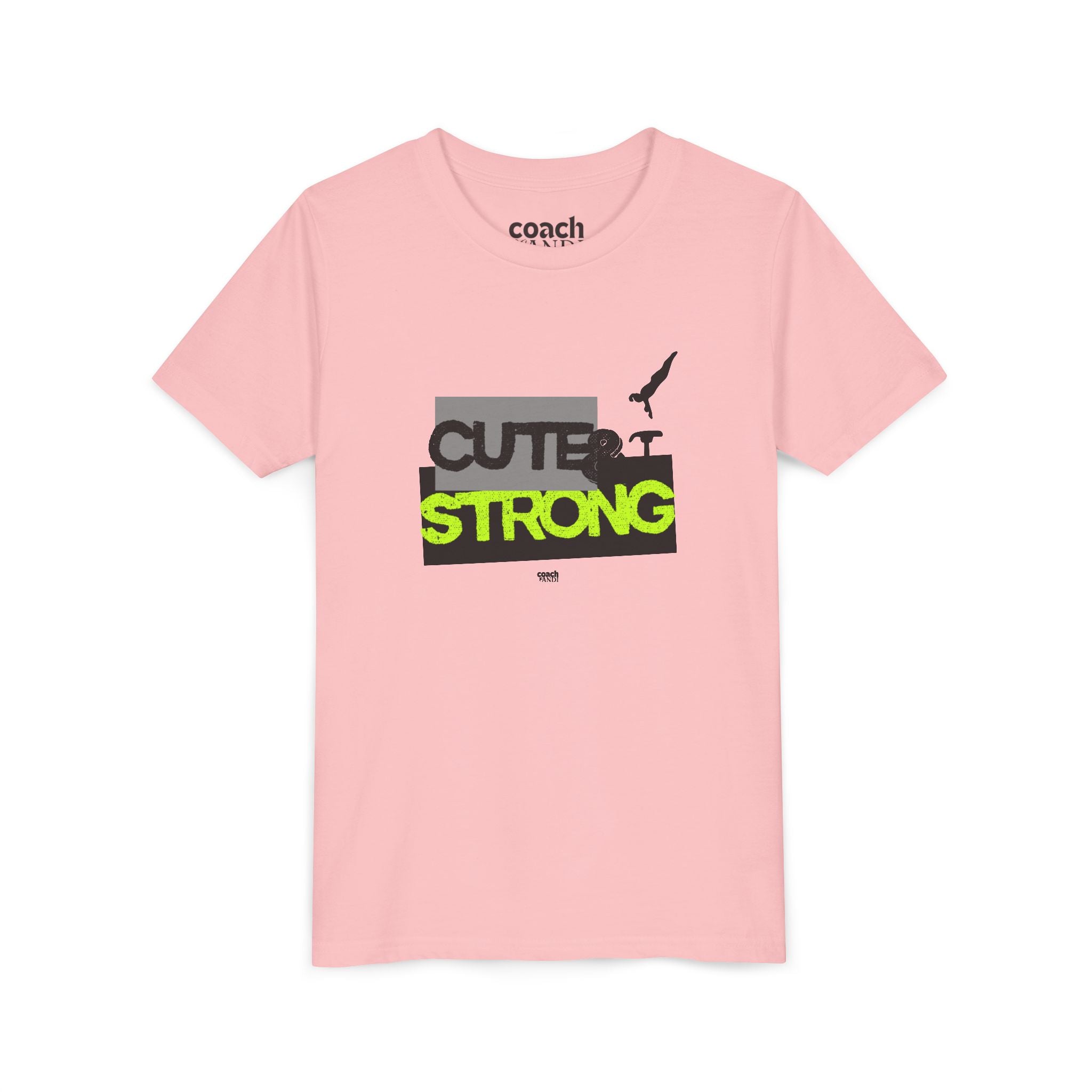 Cute & Strong Youth Short Sleeve Tee - Lime/Black