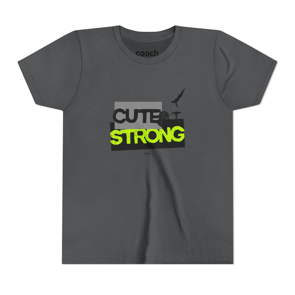 Cute & Strong Youth Short Sleeve Tee - Lime/Black