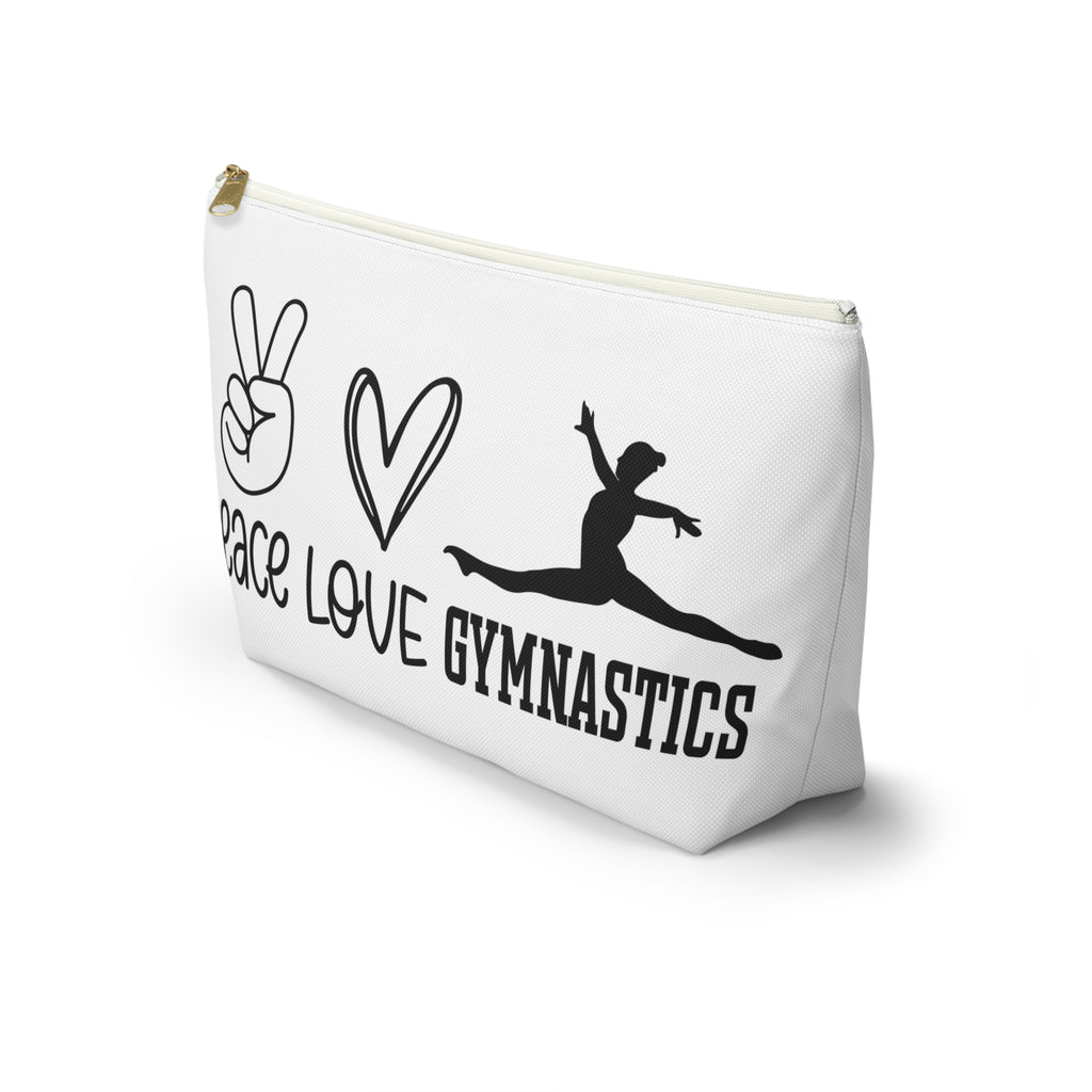 Peace, Love, Gymnastics (Accessory Pouch w T-bottom)