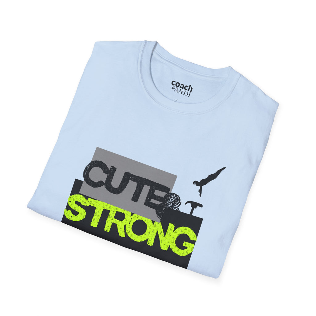Cute & Strong Tshirt - Lime/Black (Adult)