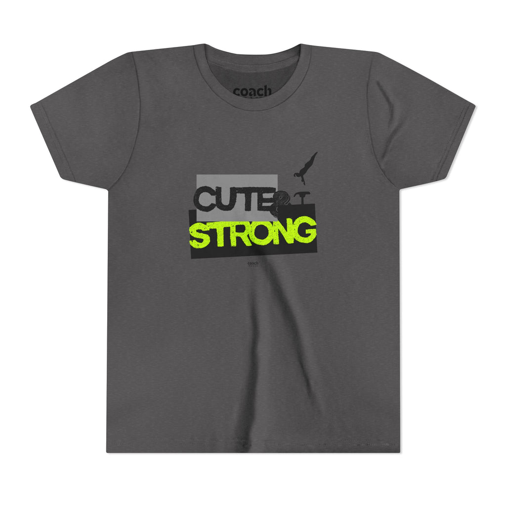 Cute & Strong Youth Short Sleeve Tee - Lime/Black