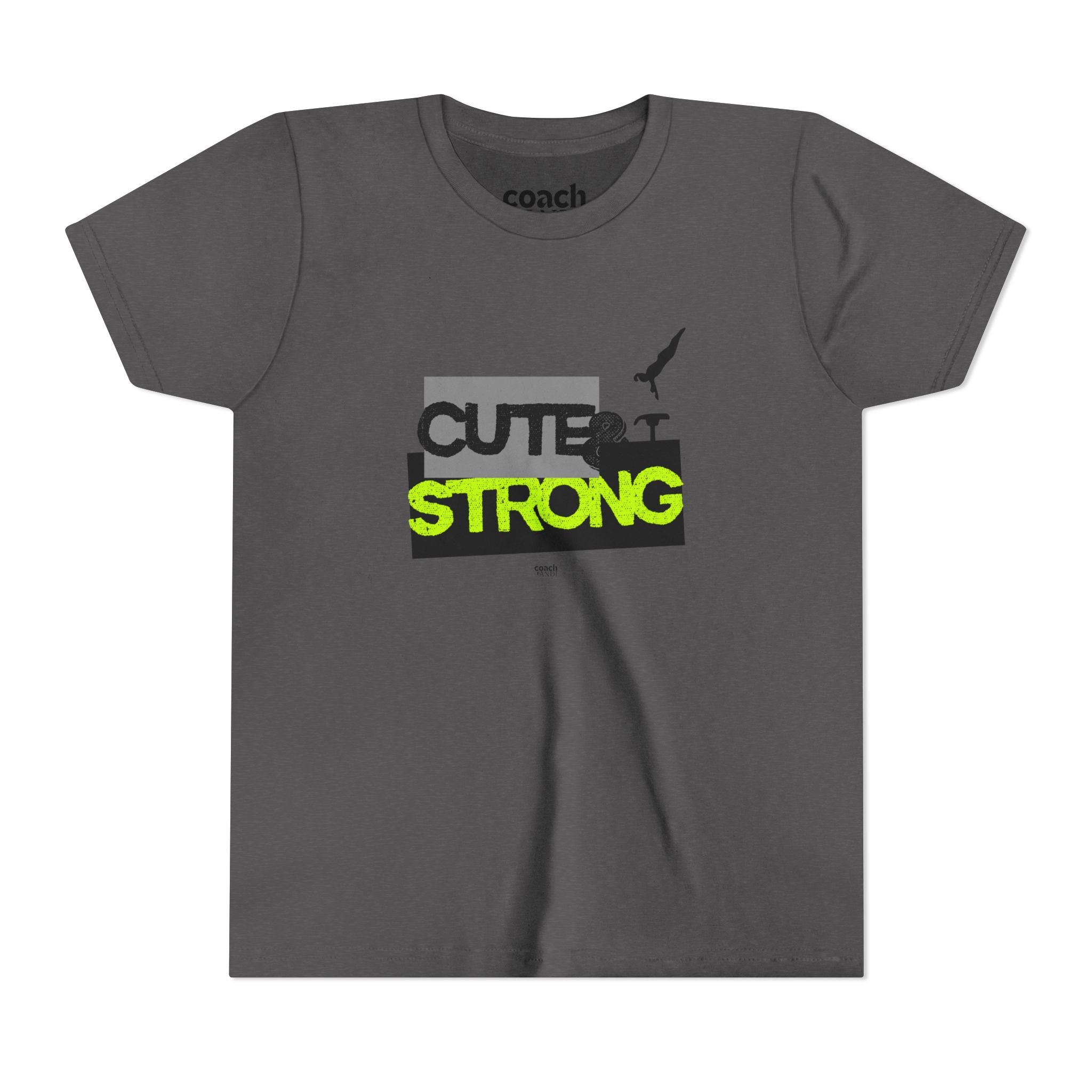 Cute & Strong Youth Short Sleeve Tee - Lime/Black