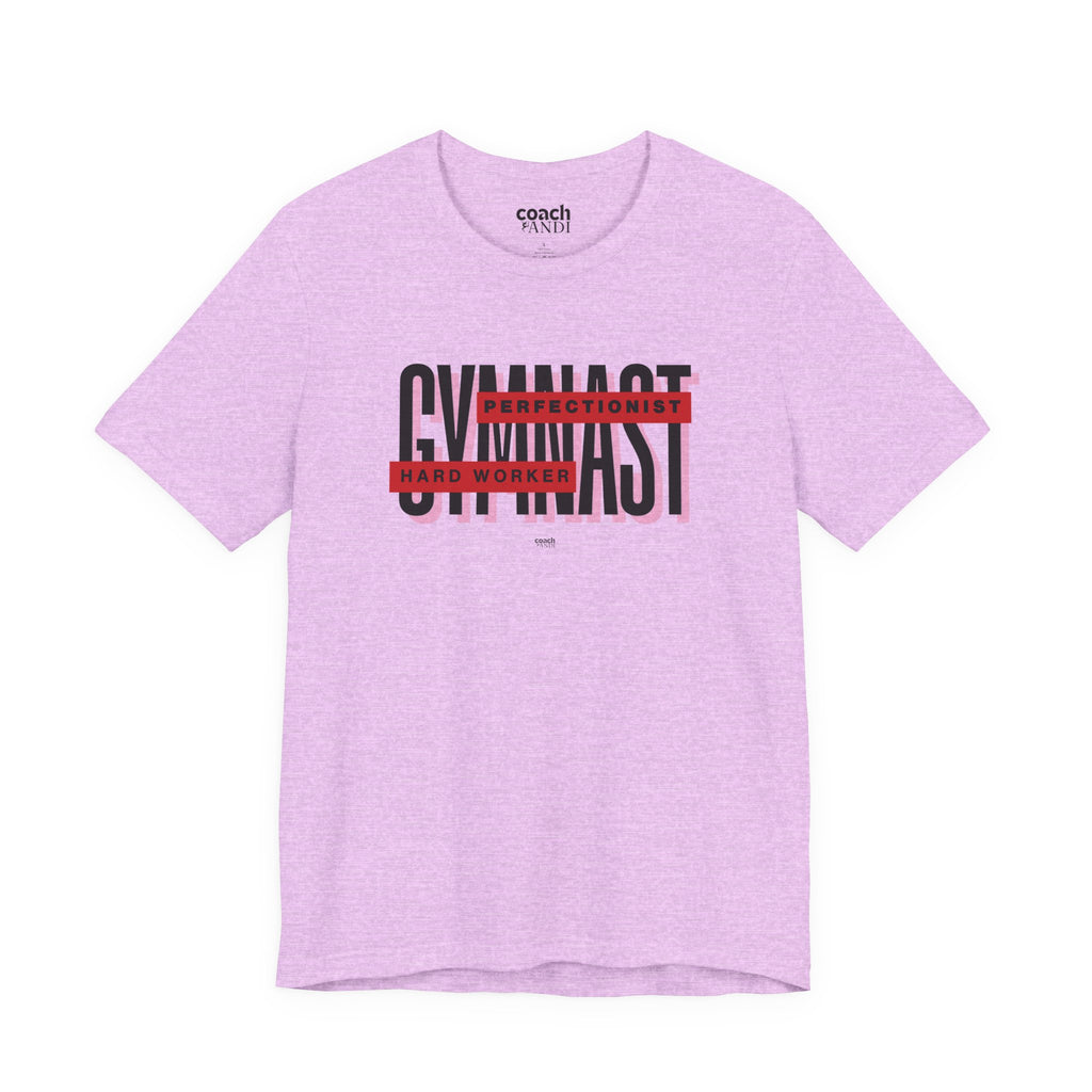 Gymnast Hard Worker Tshirt - Red (Adult)