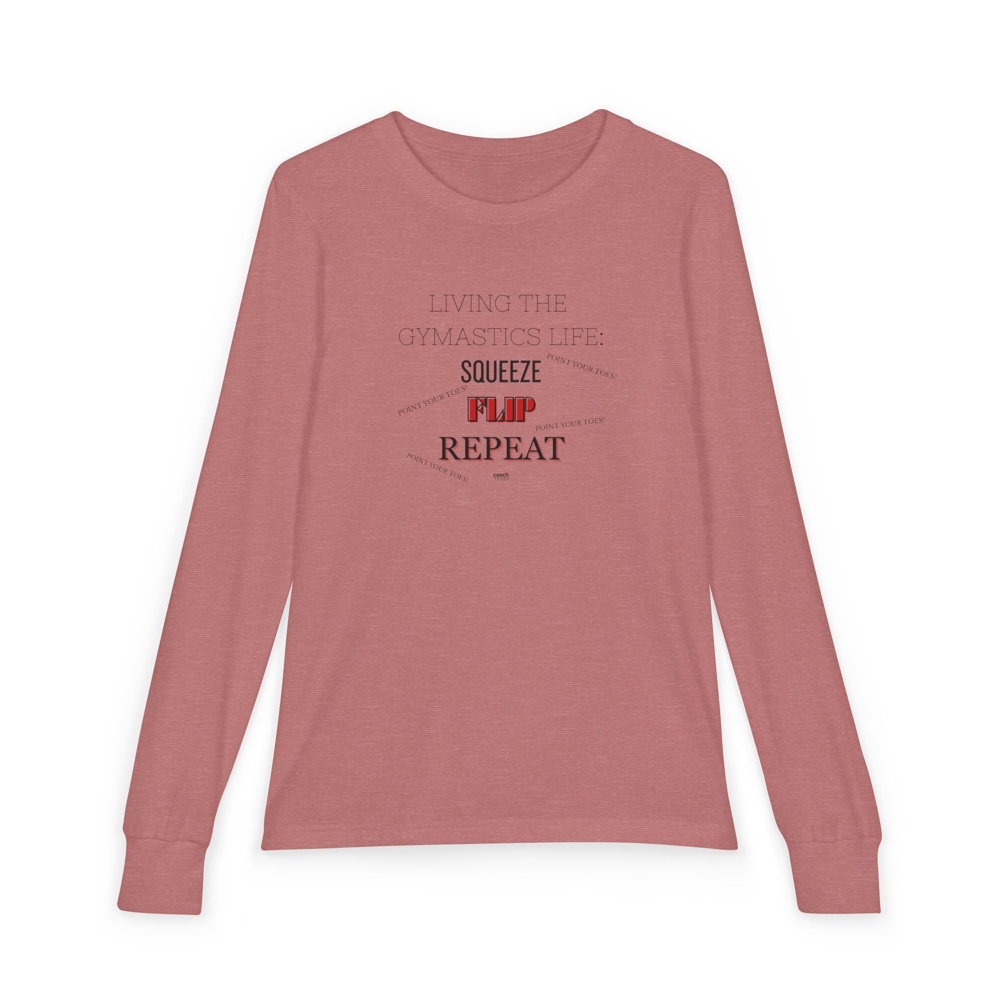 Squeeze Flip REPEAT Long Sleeve Shirt -Red(Youth)