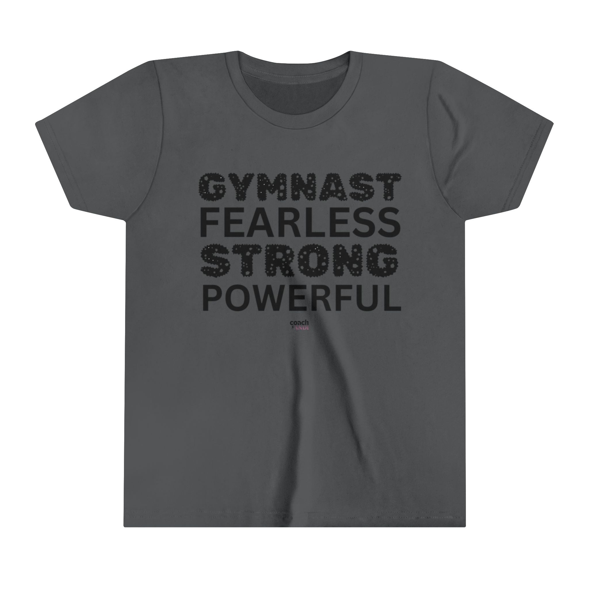 Fearless, Strong, Powerful Gymnast (Youth Short Sleeve Tee)