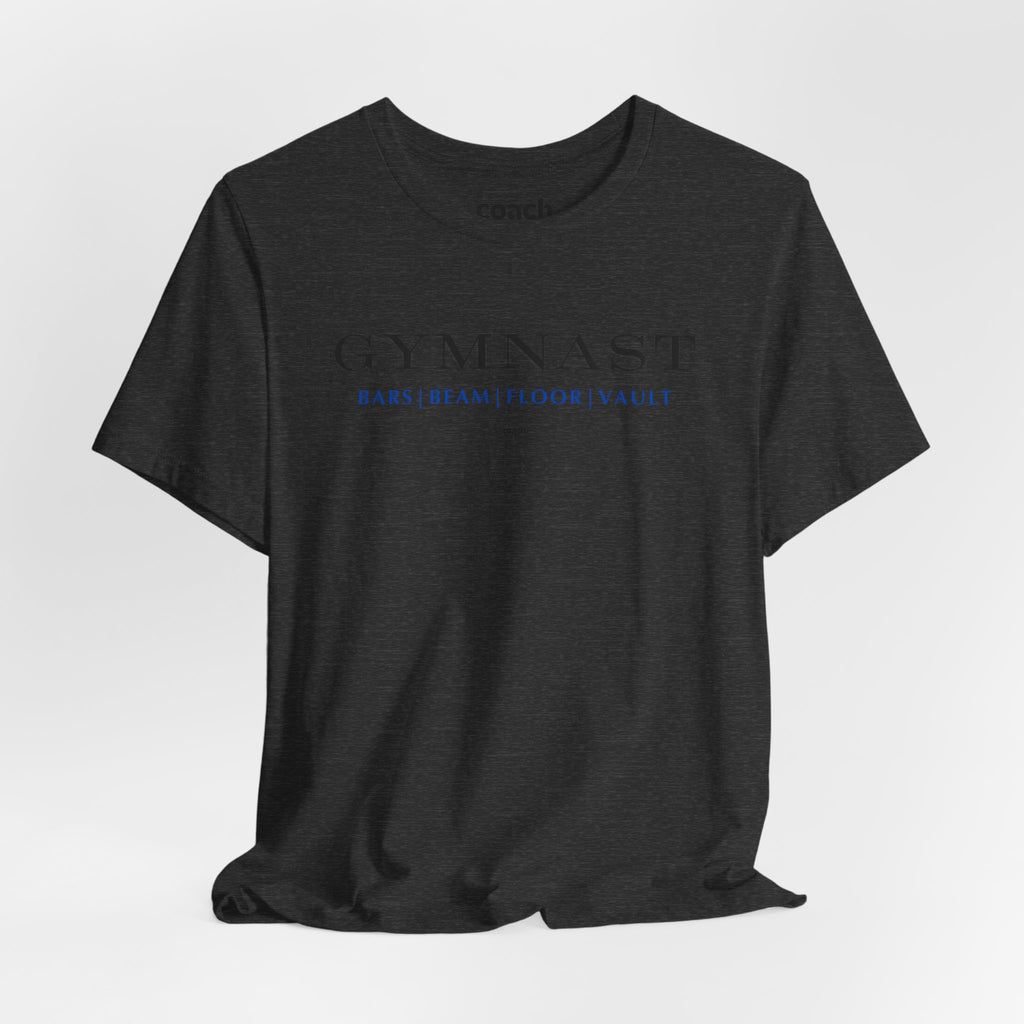 GYMNAST (Bars Beam Floor Vault) Tshirt - Blue (Adult)