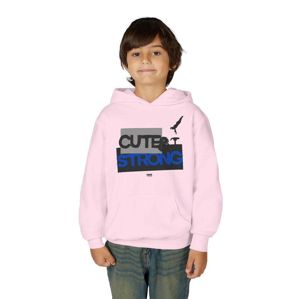 Cute & Strong Hoodie - Blue/Black (Youth)