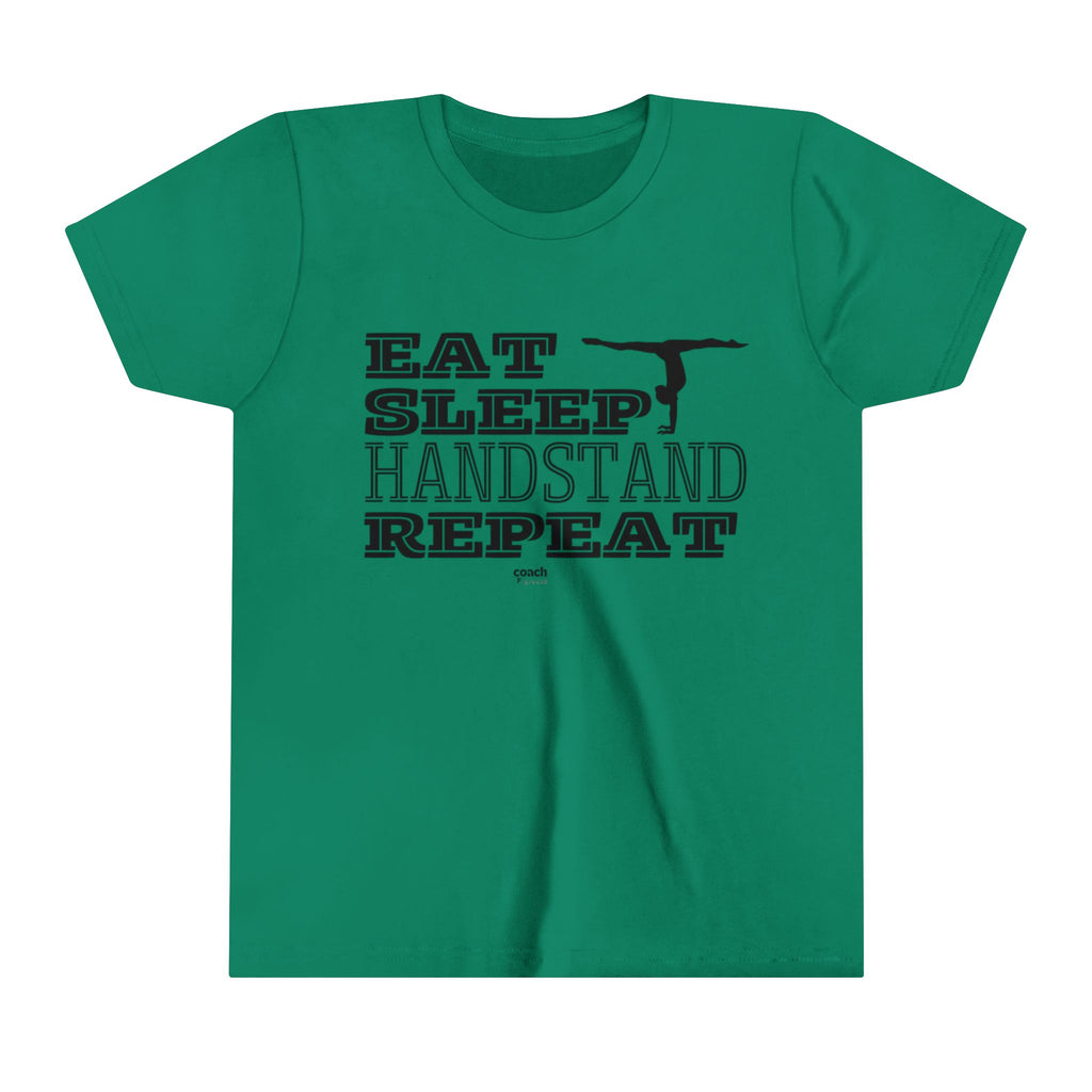 Eat, Sleep, Handstand, Repeat (Youth Short Sleeve Tee)