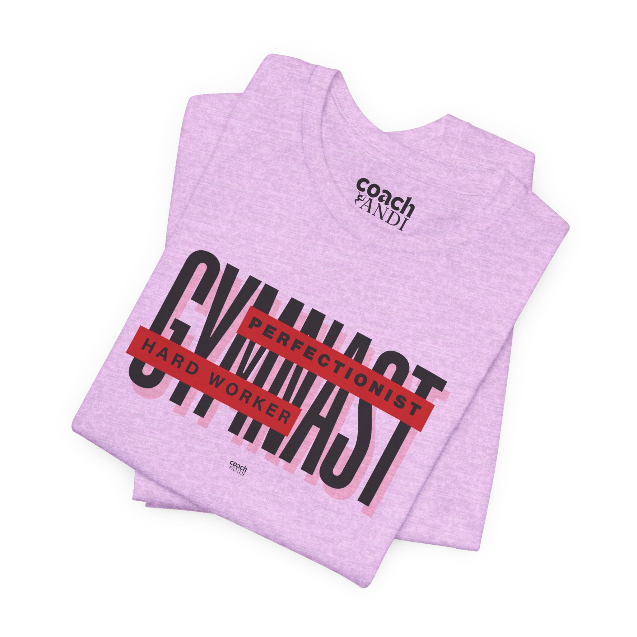 Gymnast Hard Worker Tshirt - Red (Adult)
