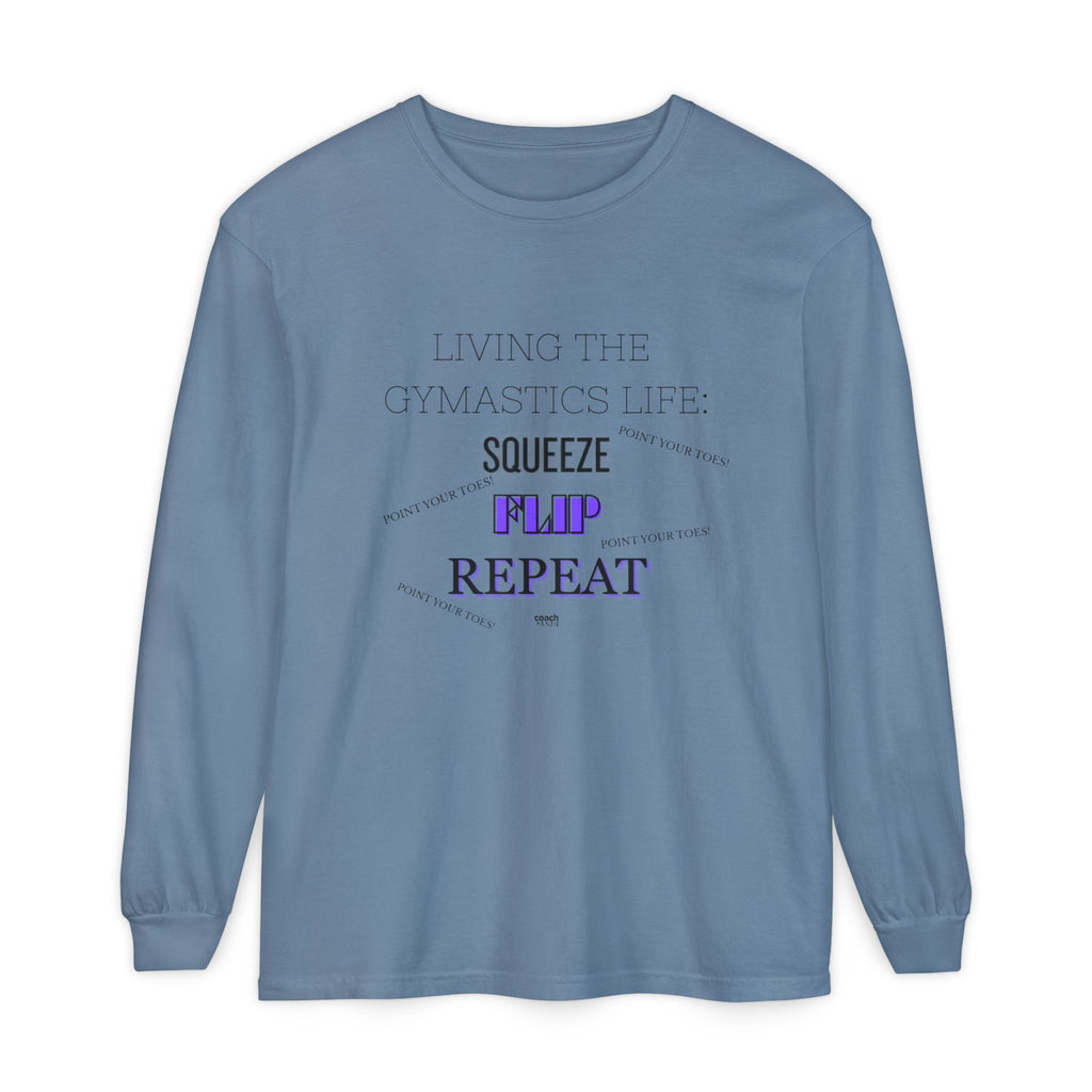 Squeeze Flip Repeat - Purple (Adult Longsleeve Shirt)