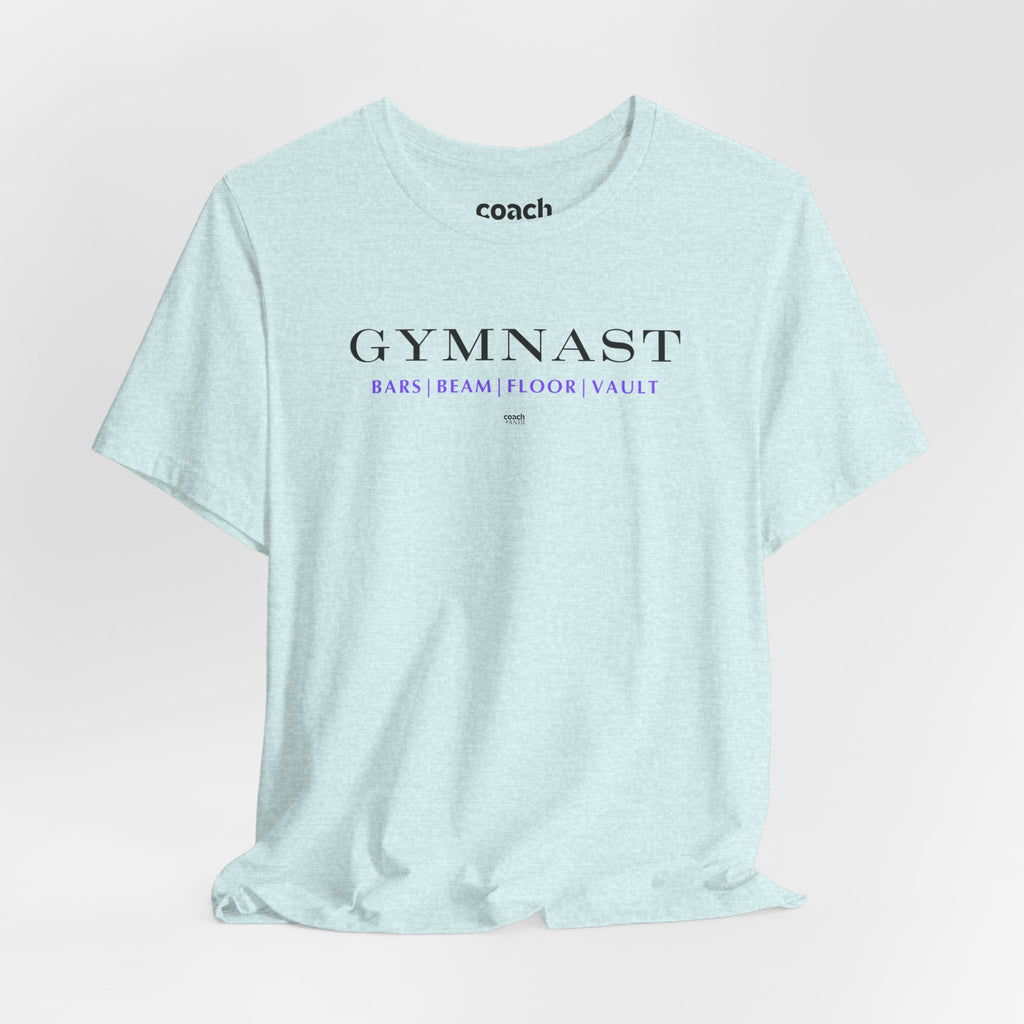 GYMNAST (Bars Beam Floor Vault) Tshirt - Purple (Adult)