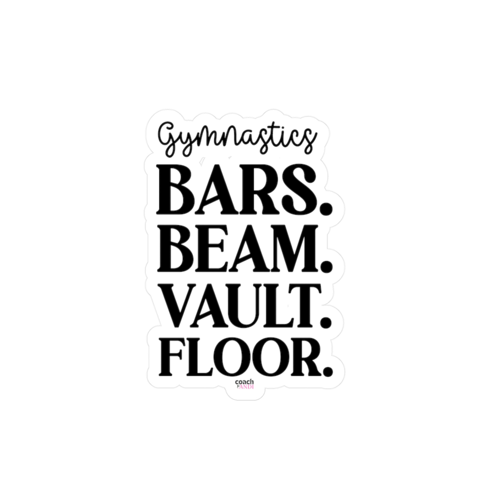 Gymnastics 4 Events (Kiss-Cut Vinyl Decals)