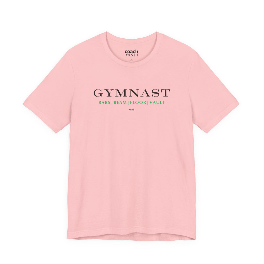GYMNAST (Bars Beam Floor Vault) Tshirt - Green (Adult)