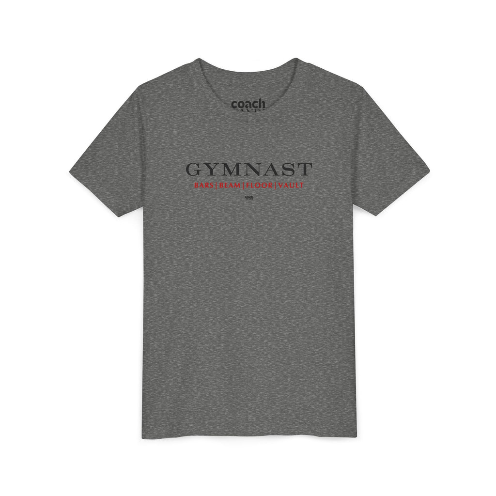 GYMNAST (Bars Beam Floor Vault) Short Sleeve Tee - Red (Youth)