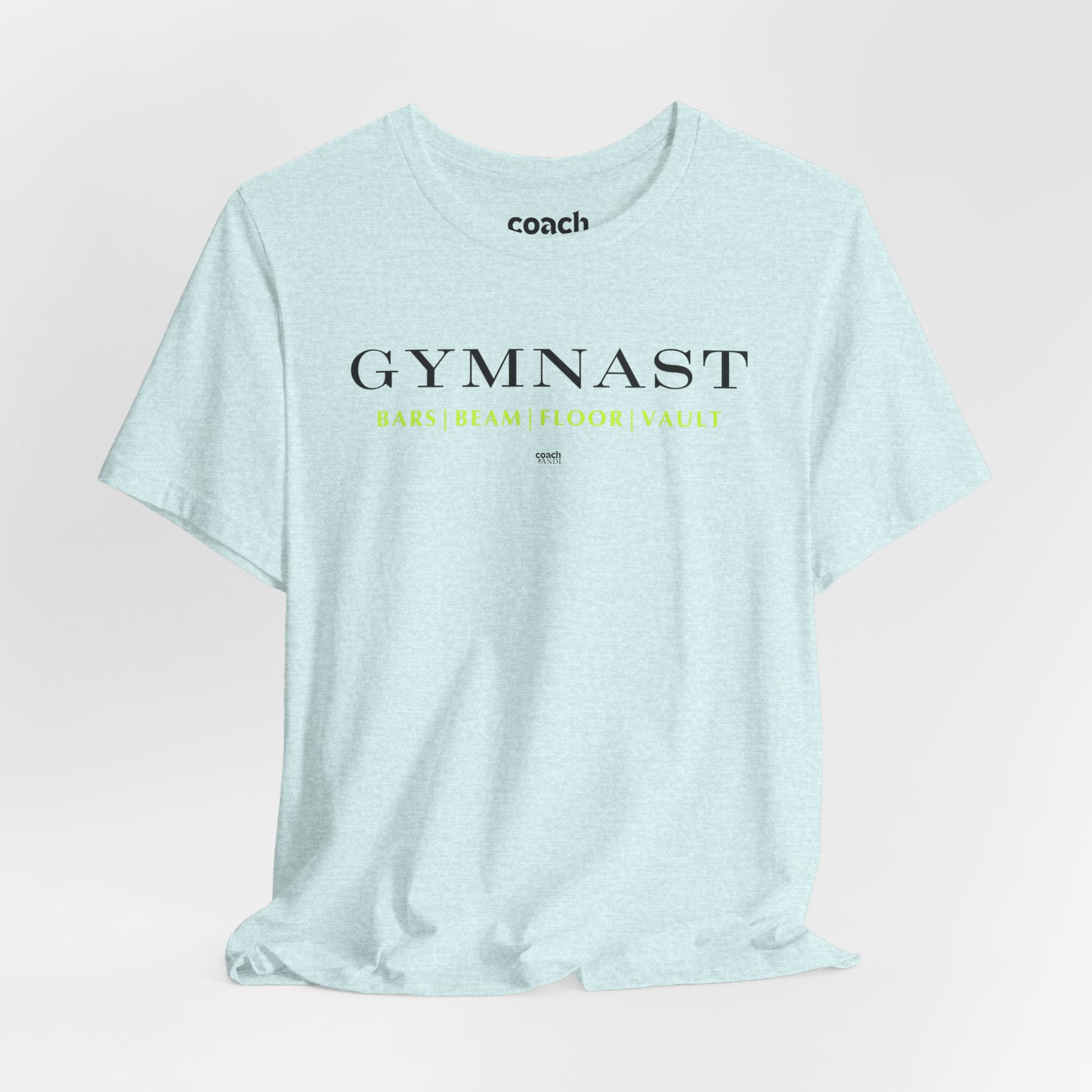 GYMNAST (Bars Beam Floor Vault) Tshirt - Lime (Adult)
