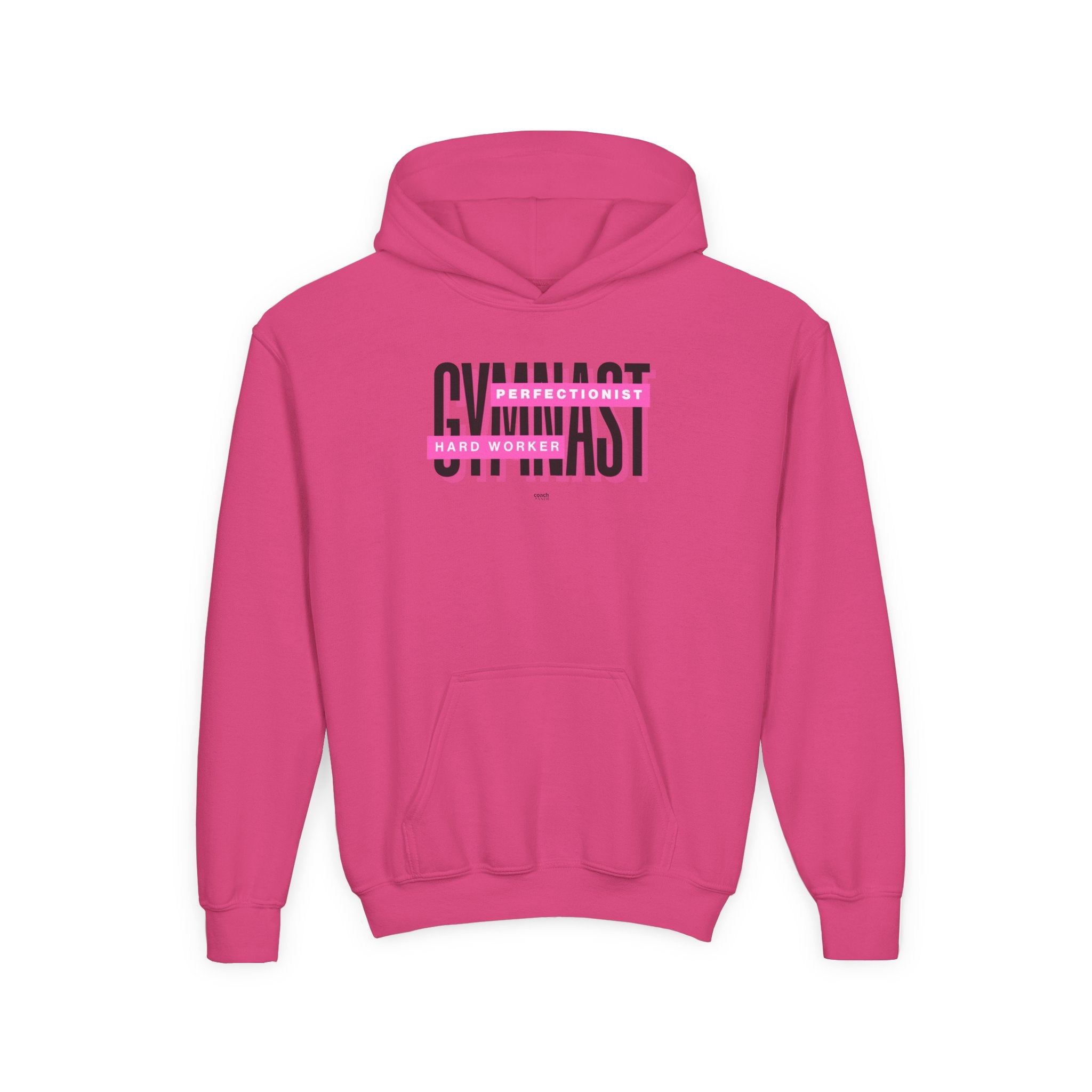 Gymnast Hard Worker Hoodie - Pink (Youth)