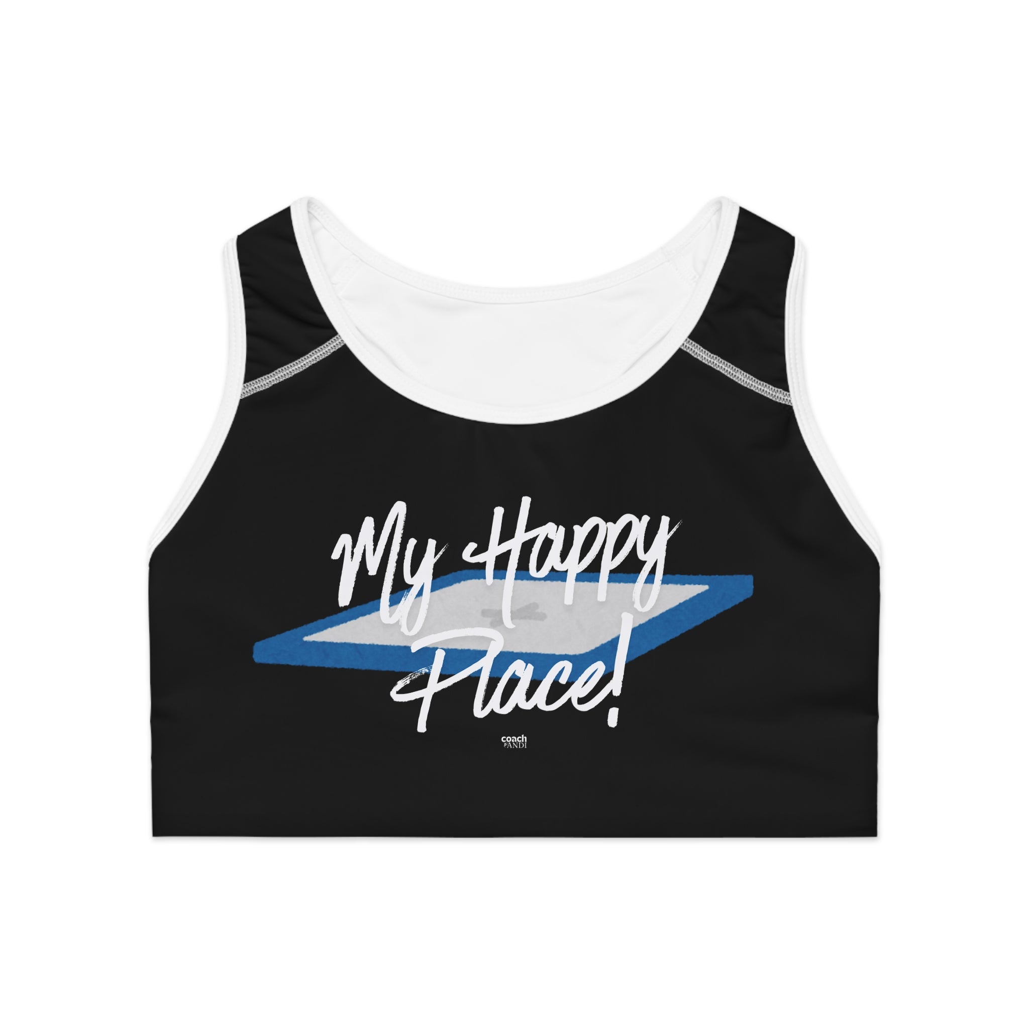 My Happy Place Floor Sports Bra