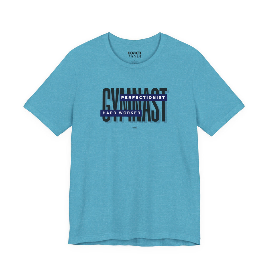 Gymnast Hard Worker Tshirt - Blue (Adult)