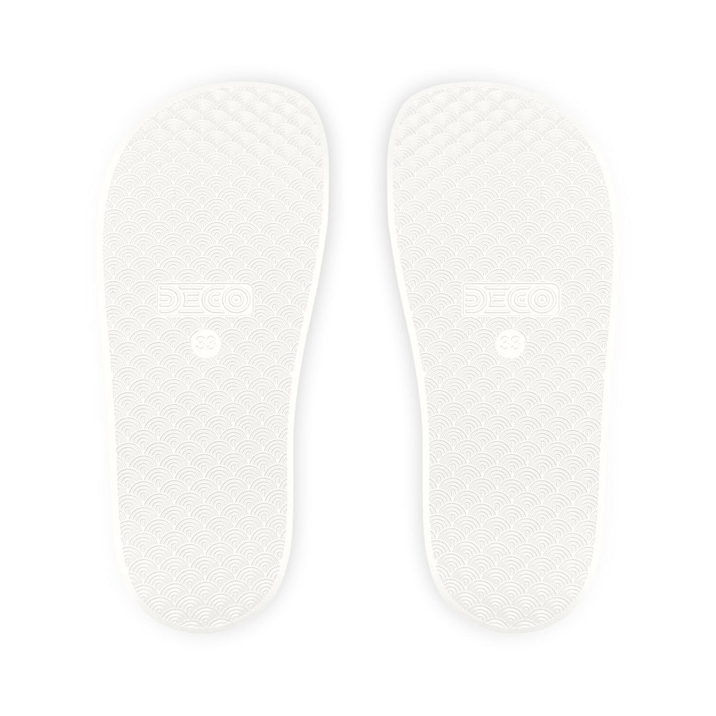 Peace, Love, Gymnastics- Green (Youth Removable-Strap Sandals)