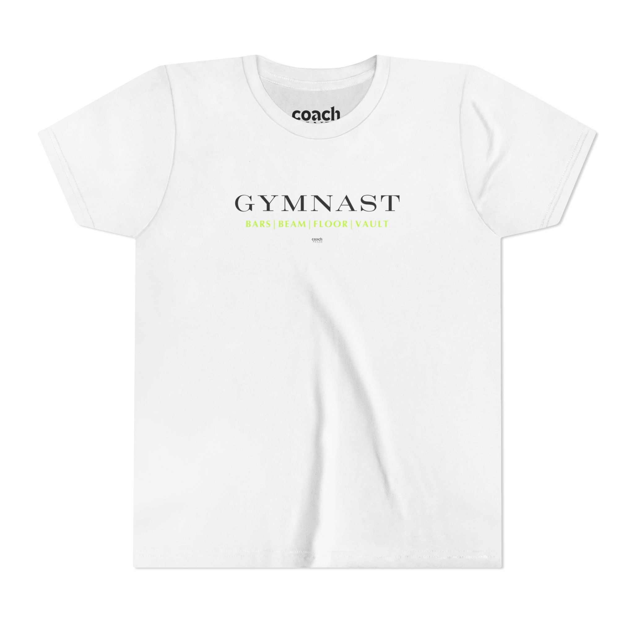GYMNAST (Bars Beam Floor Vault) Tshirt - Lime (Youth)