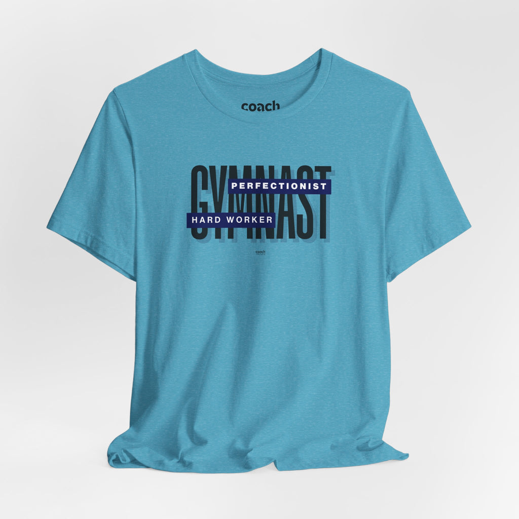 Gymnast Hard Worker Tshirt - Blue (Adult)
