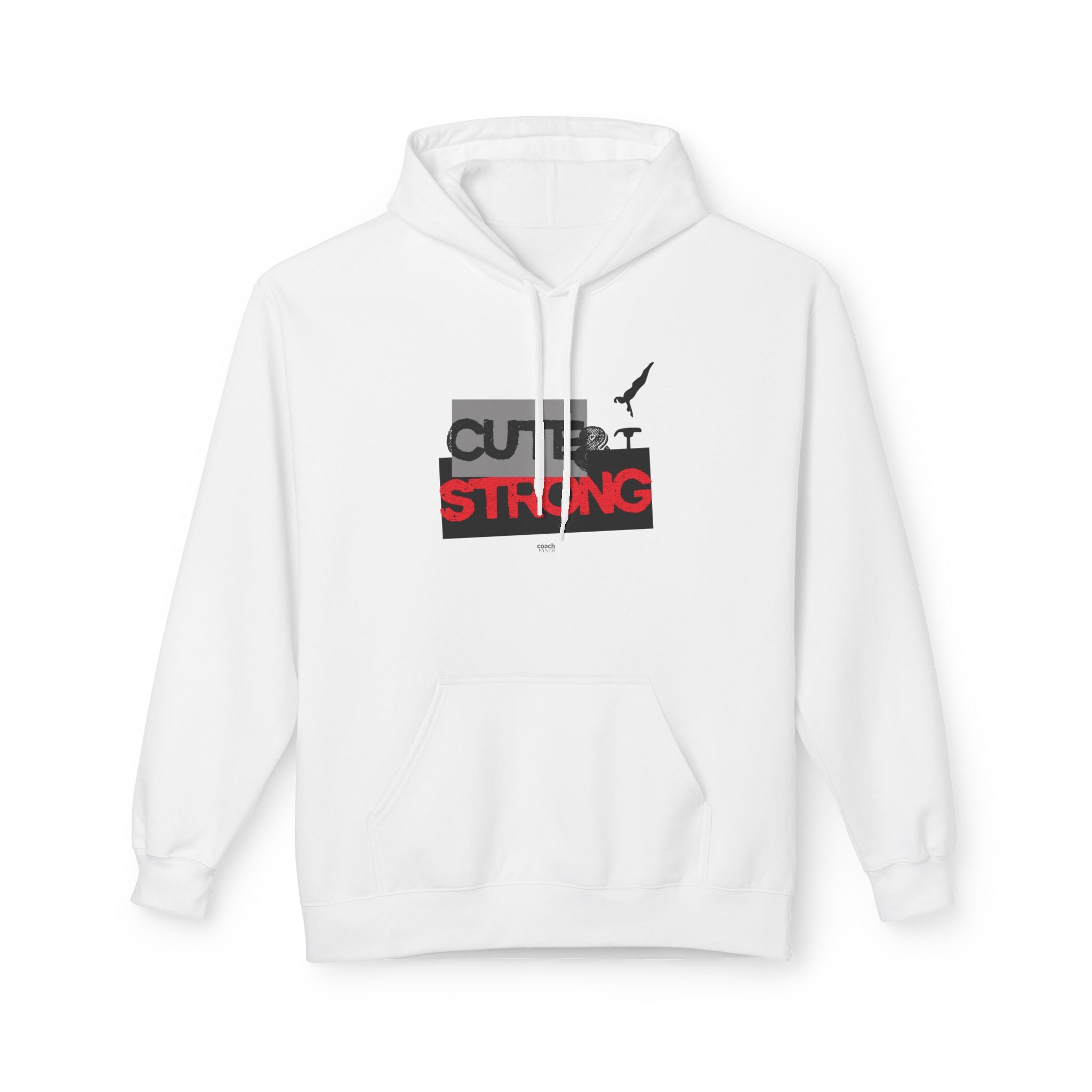 Cute & Strong Hoodie - Red/Black (Adult)