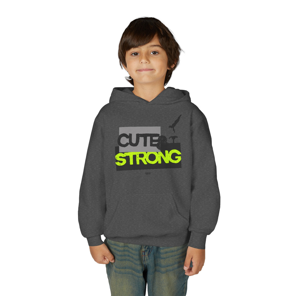 Cute & Strong Hoodie - Lime/Black (Youth)