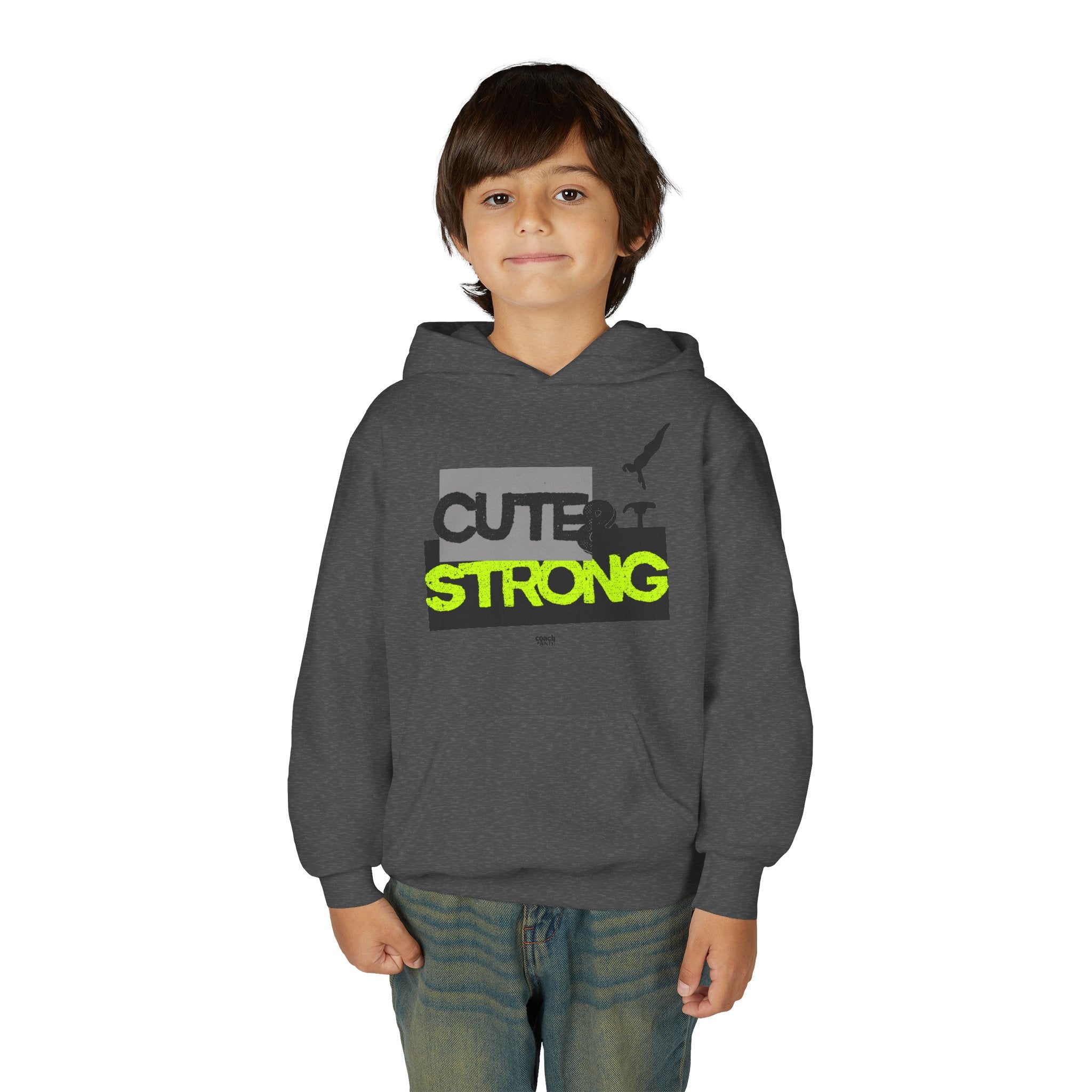 Cute & Strong Hoodie - Lime/Black (Youth)