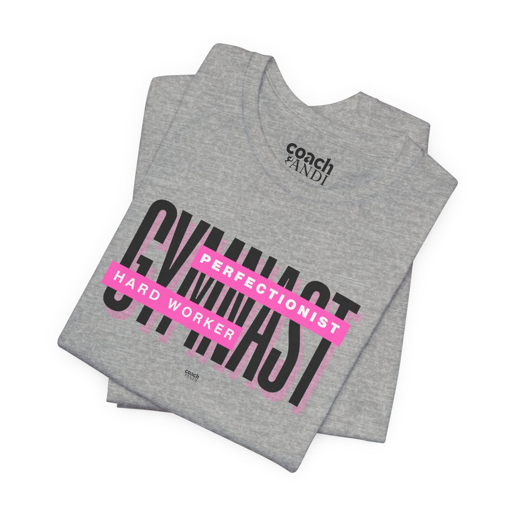 Gymnast Hard Worker Tshirt - Pink (Adult)