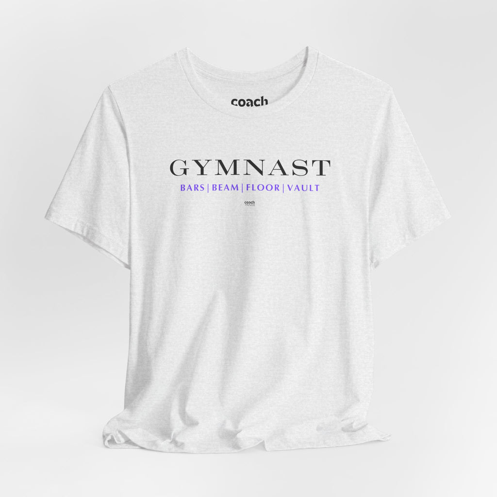 GYMNAST (Bars Beam Floor Vault) Tshirt - Purple (Adult)
