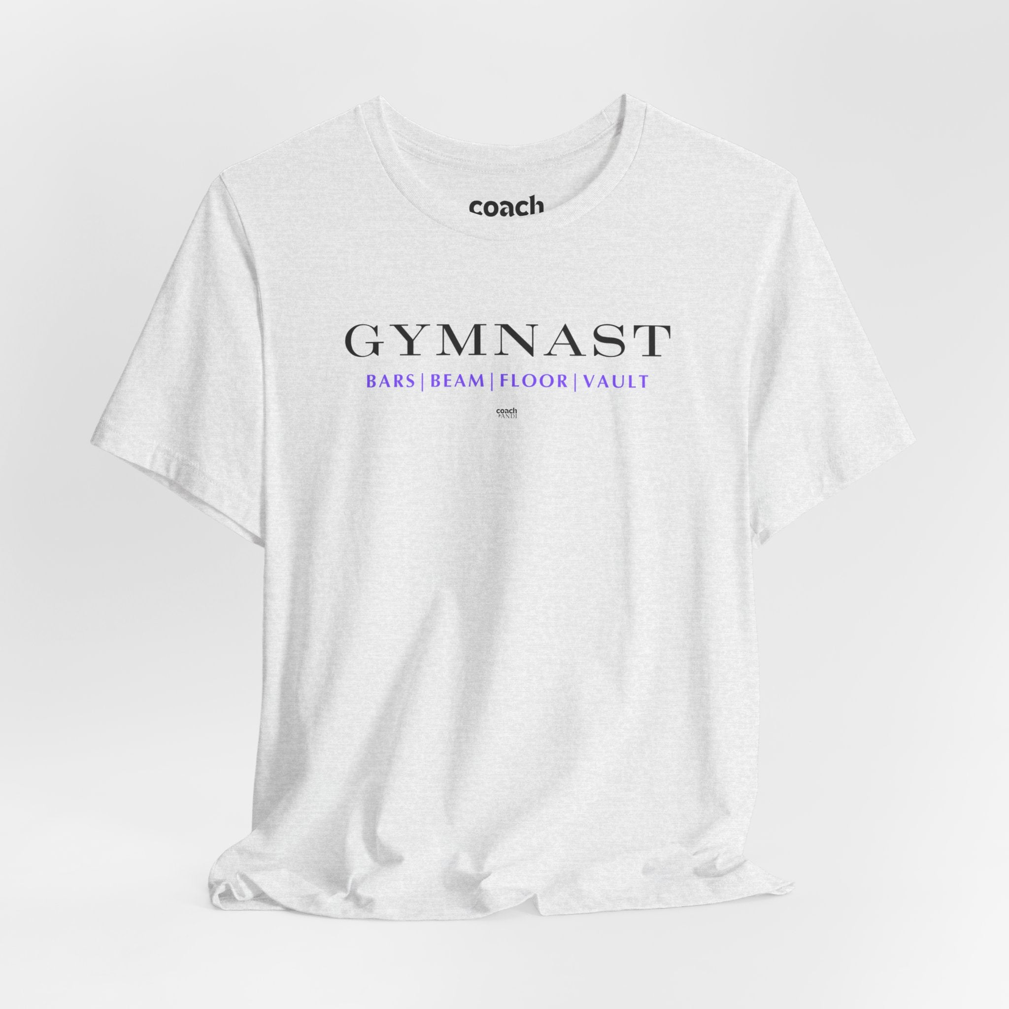 GYMNAST (Bars Beam Floor Vault) Tshirt - Purple (Adult)