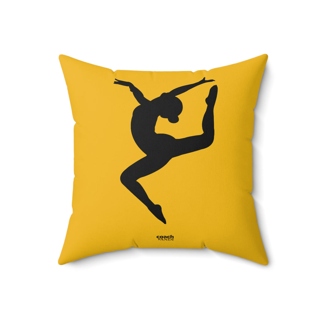 Always Be A Gymnast-Goldenrod (Spun Polyester Square Pillow)