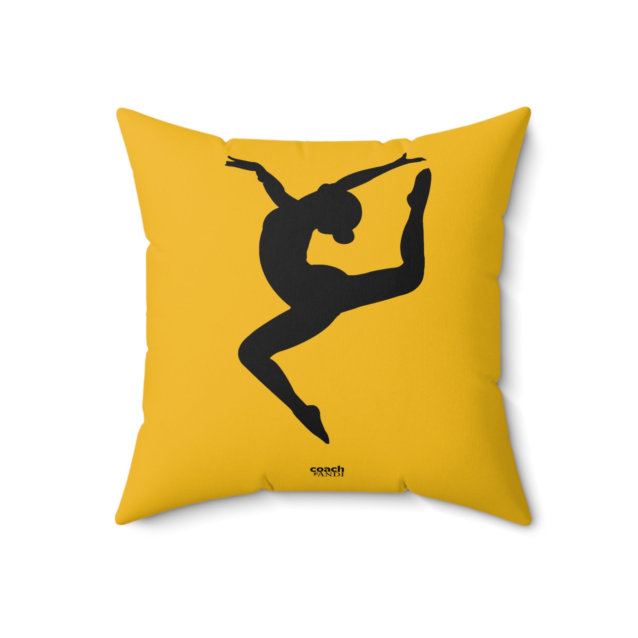 Always Be A Gymnast-Goldenrod (Spun Polyester Square Pillow)