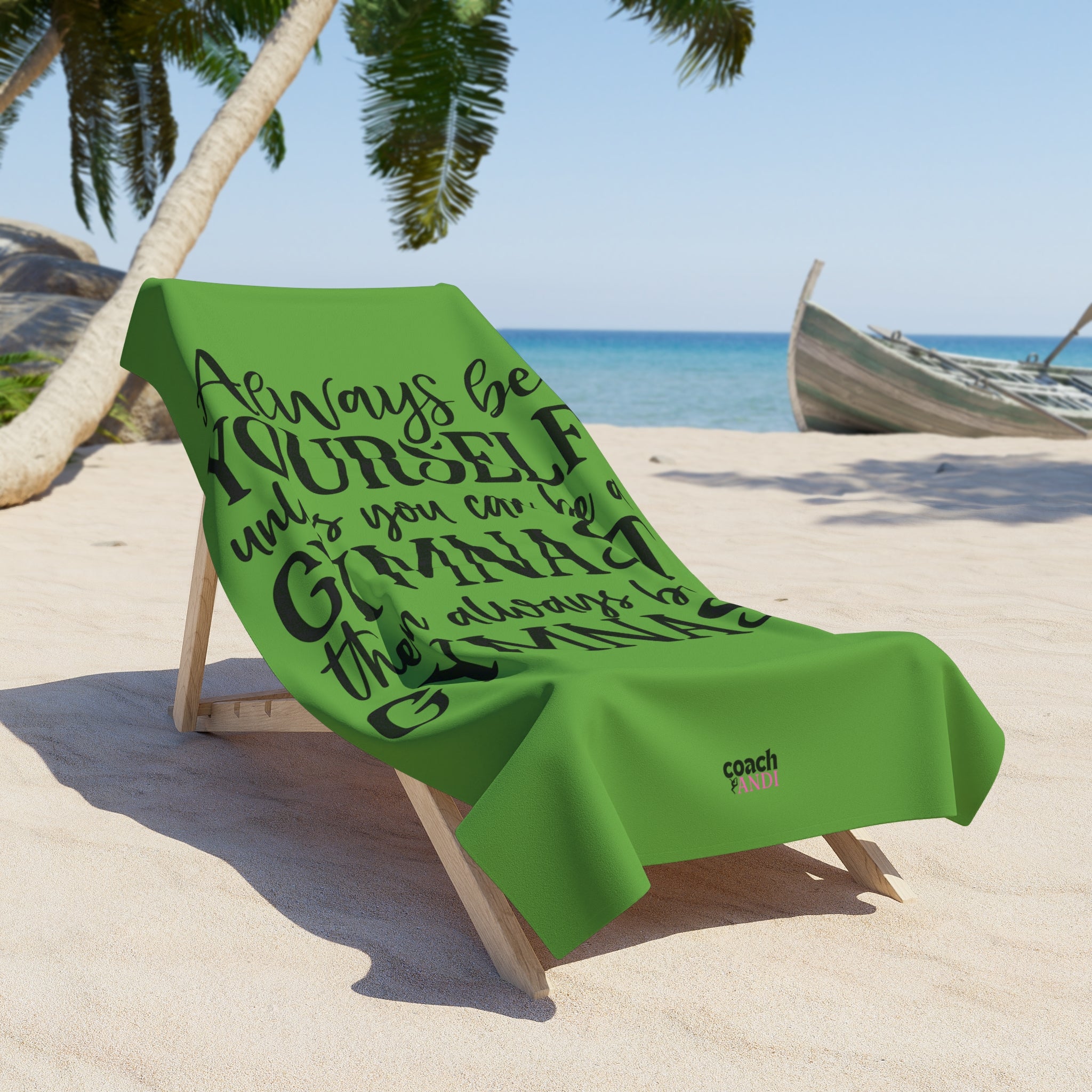 Always Be A Gymnast-Green (Beach Towel)