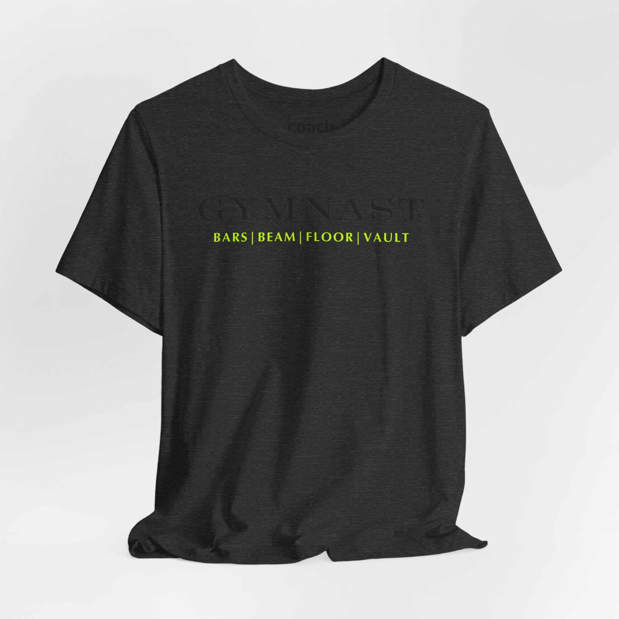 GYMNAST (Bars Beam Floor Vault) Tshirt - Lime (Adult)