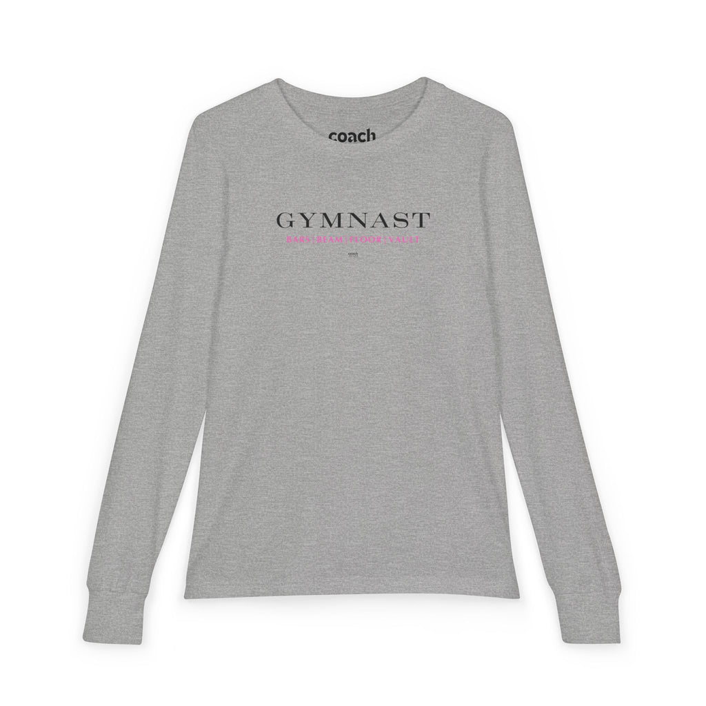 GYMNAST (Bars Beam Floor Vault) Long Sleeve Shirt - Pink (Youth)