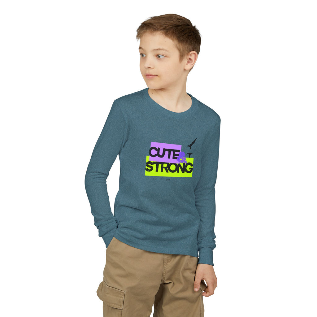 Cute & Strong Long Sleeve Shirt - Lavender/Lime (Youth)