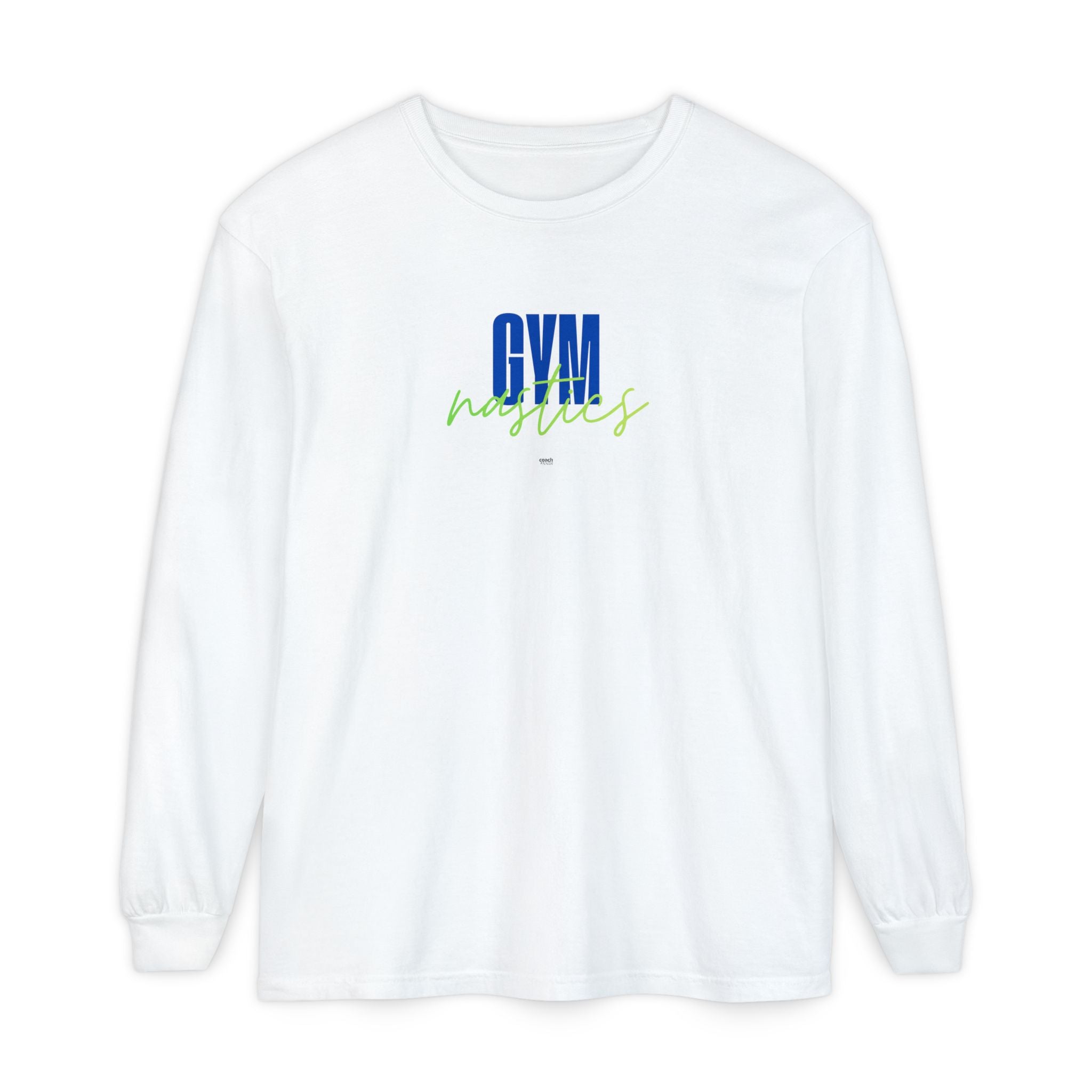 GYMnastics Long Sleeve Shirt - Blue/Lime (Adult)