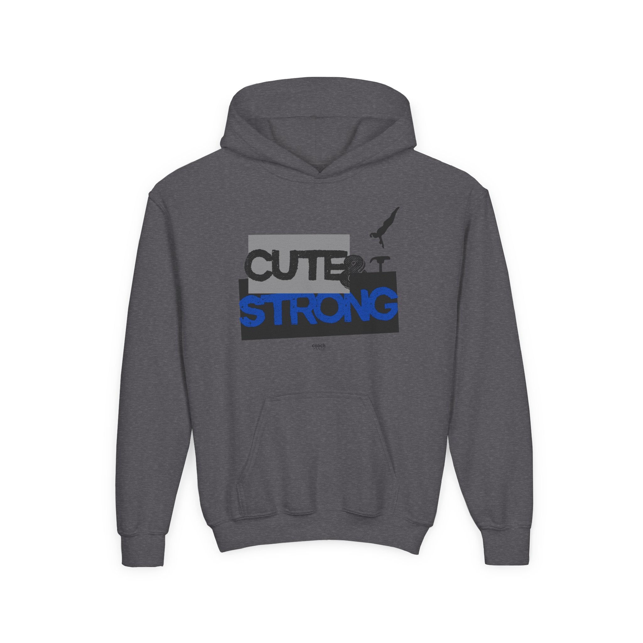 Cute & Strong Hoodie - Blue/Black (Youth)