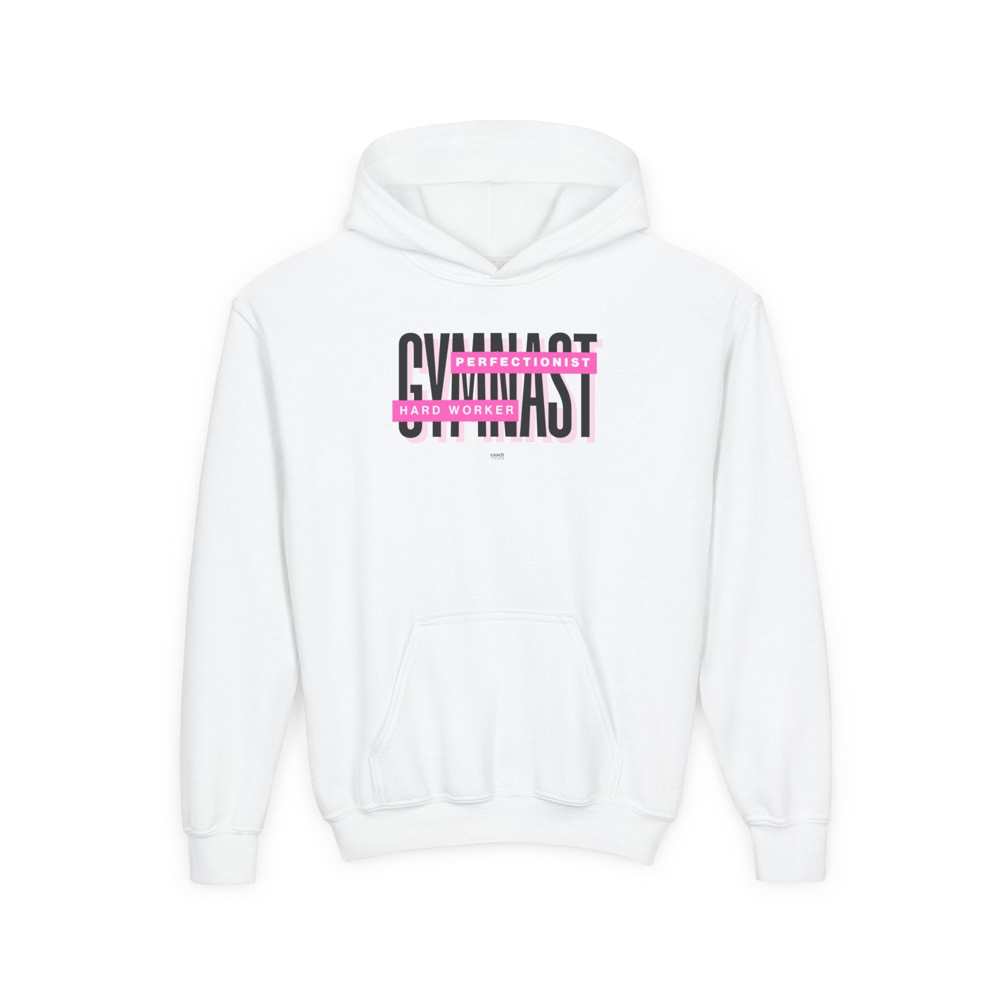 Gymnast Hard Worker Hoodie - Pink (Youth)
