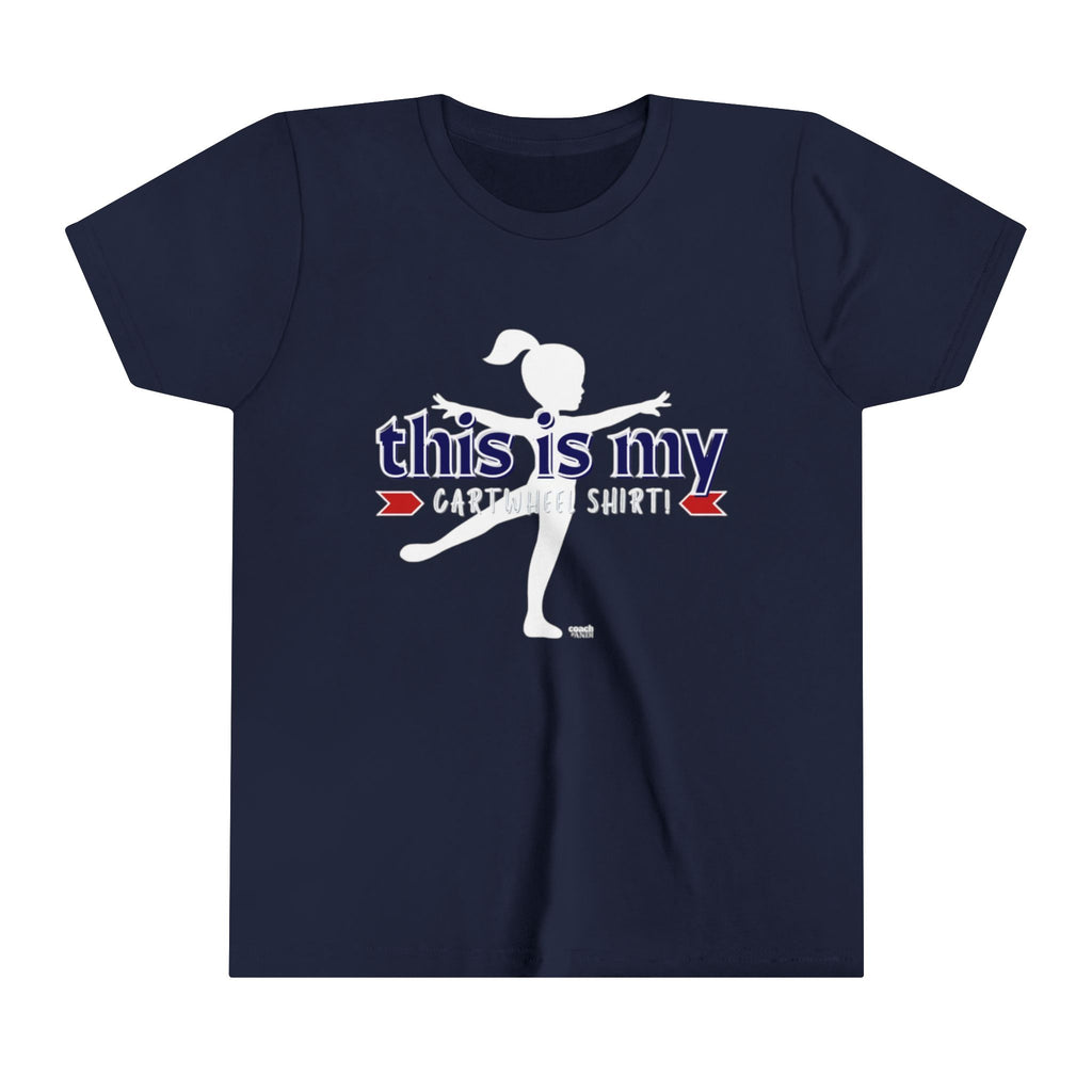 My Cartwheel Shirt-Navy/Red (Youth Short Sleeve Tee)