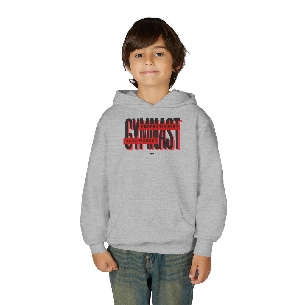 Gymnast Hard Worker Hoodie - Red (Youth)