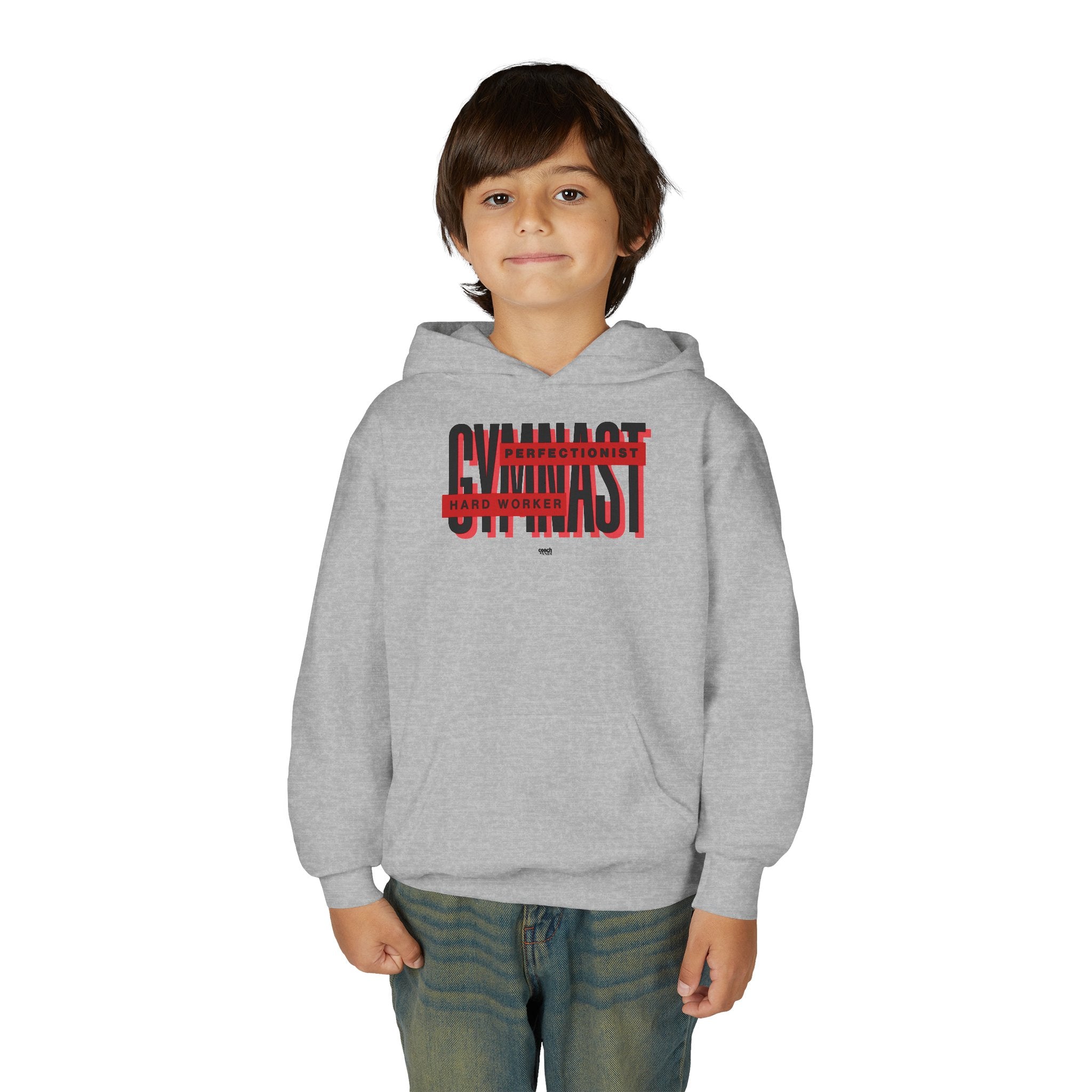 Gymnast Hard Worker Hoodie - Red (Youth)