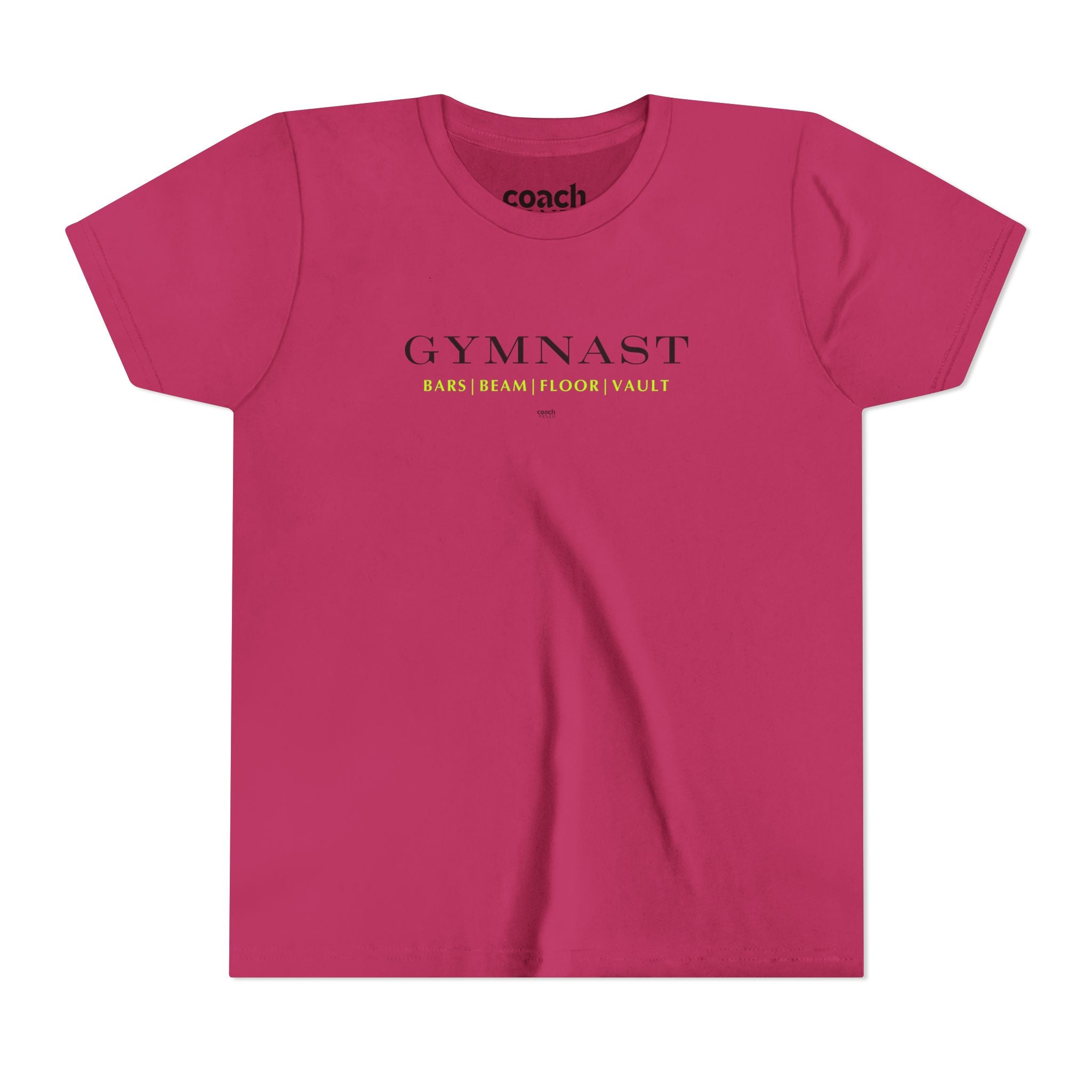 GYMNAST (Bars Beam Floor Vault) Tshirt - Lime (Youth)