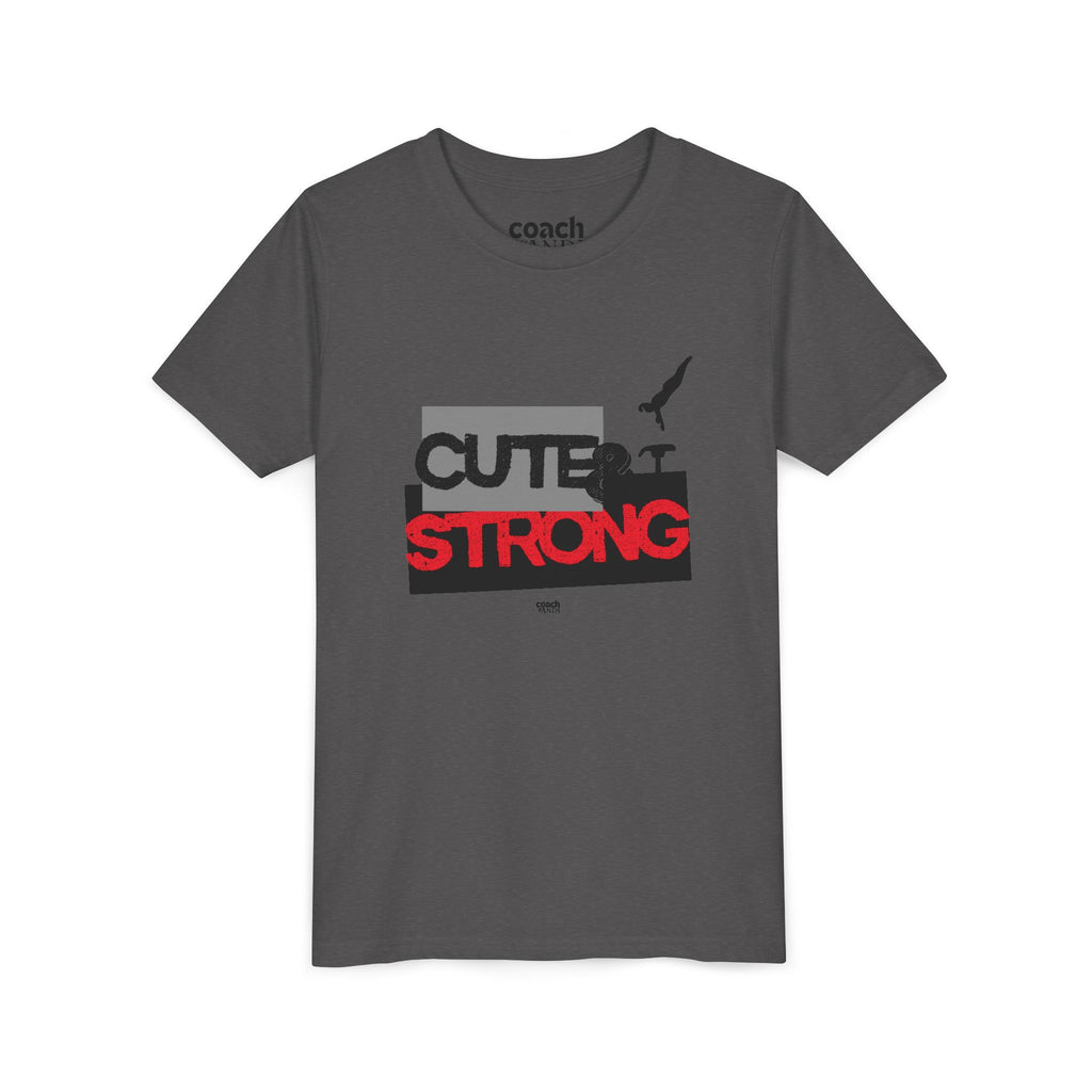 Cute & Strong Youth Short Sleeve Tee - Red/Black