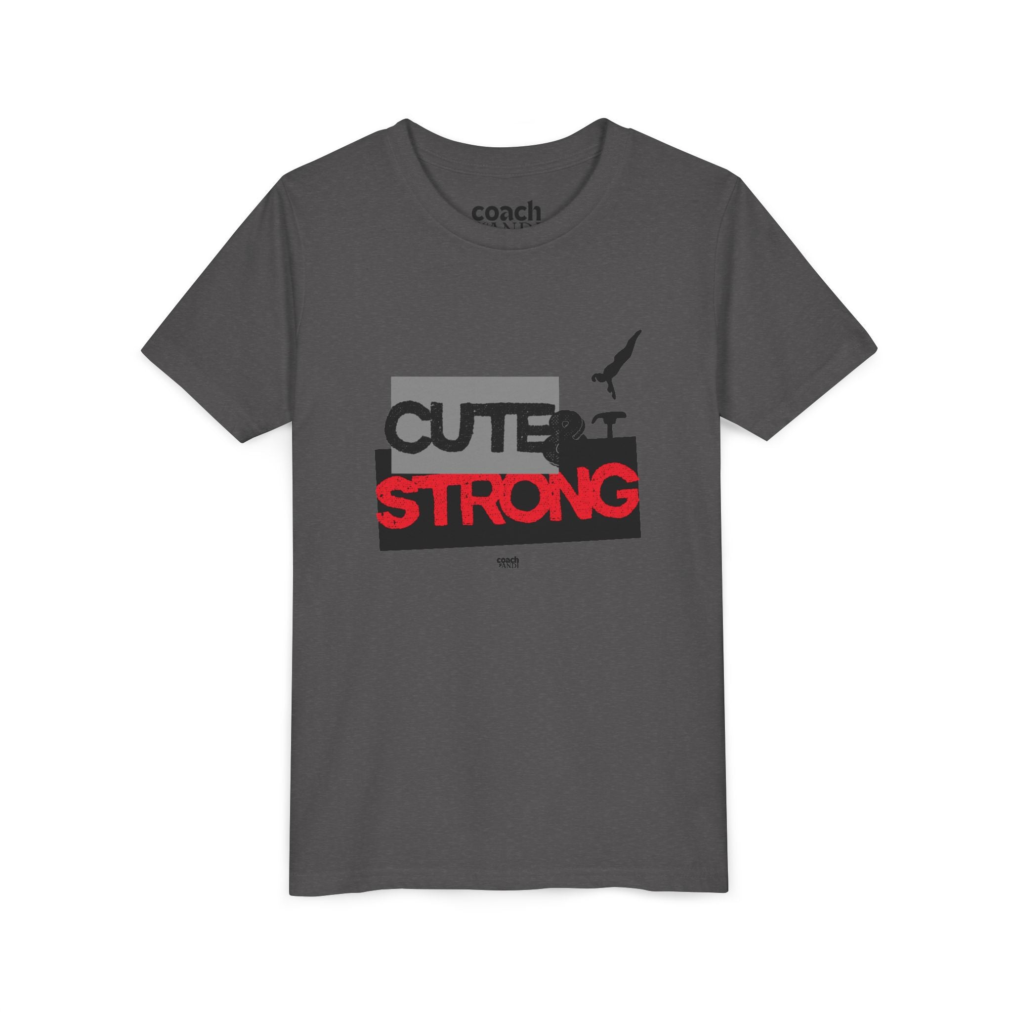 Cute & Strong Youth Short Sleeve Tee - Red/Black
