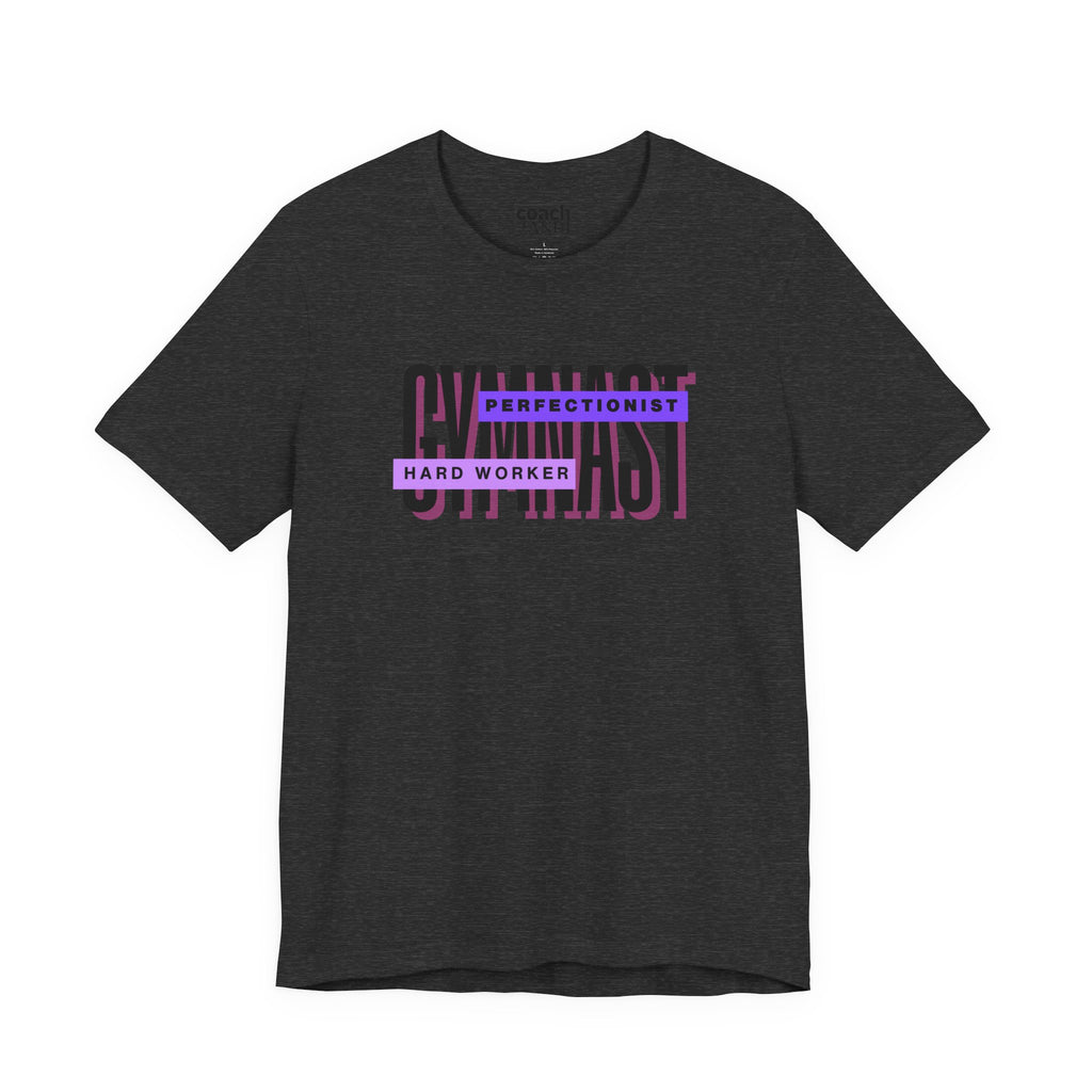 Gymnast Hard Worker Tshirt - Purple (Adult)