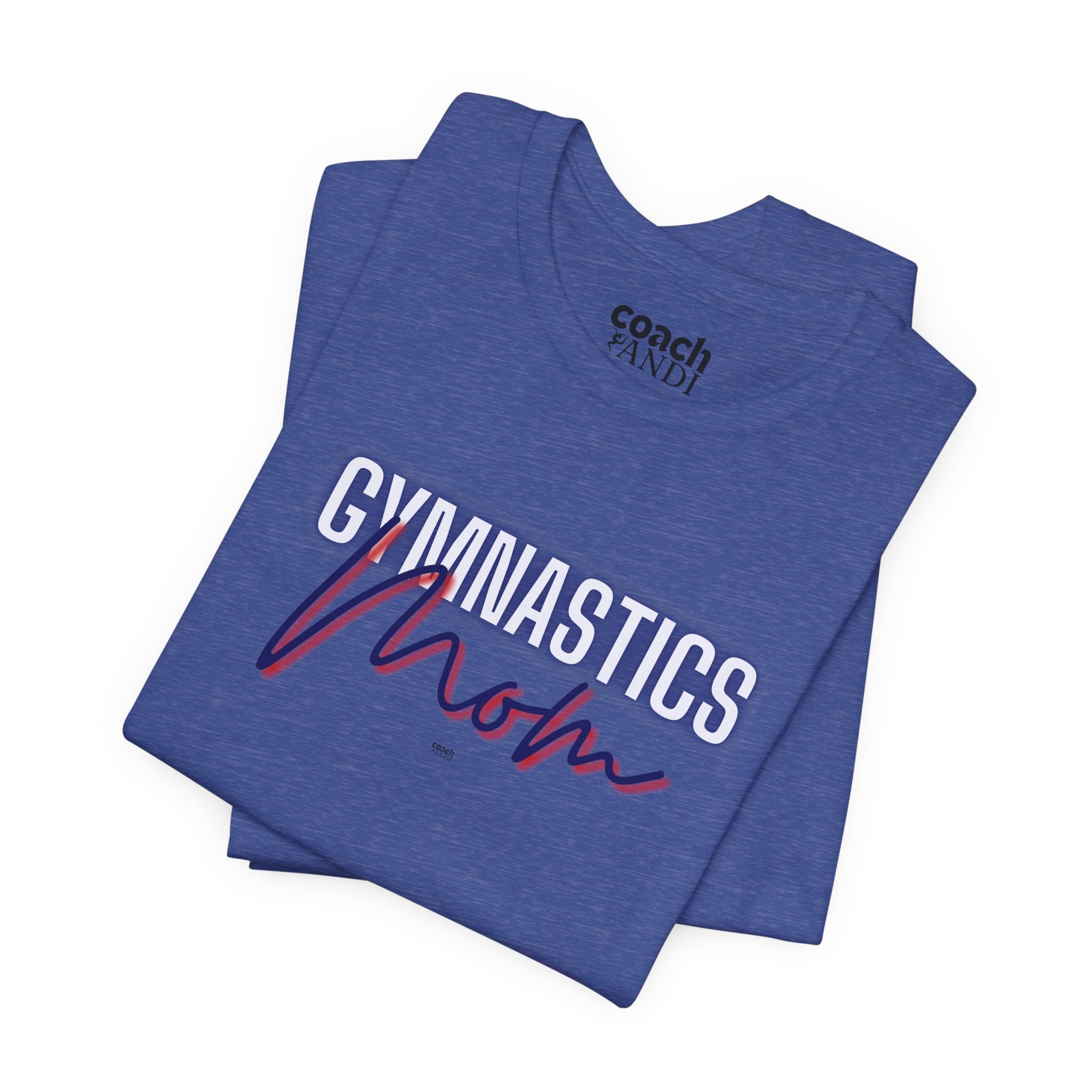 Glow Gym Mom Tshirt - Blue/Red (Adult)